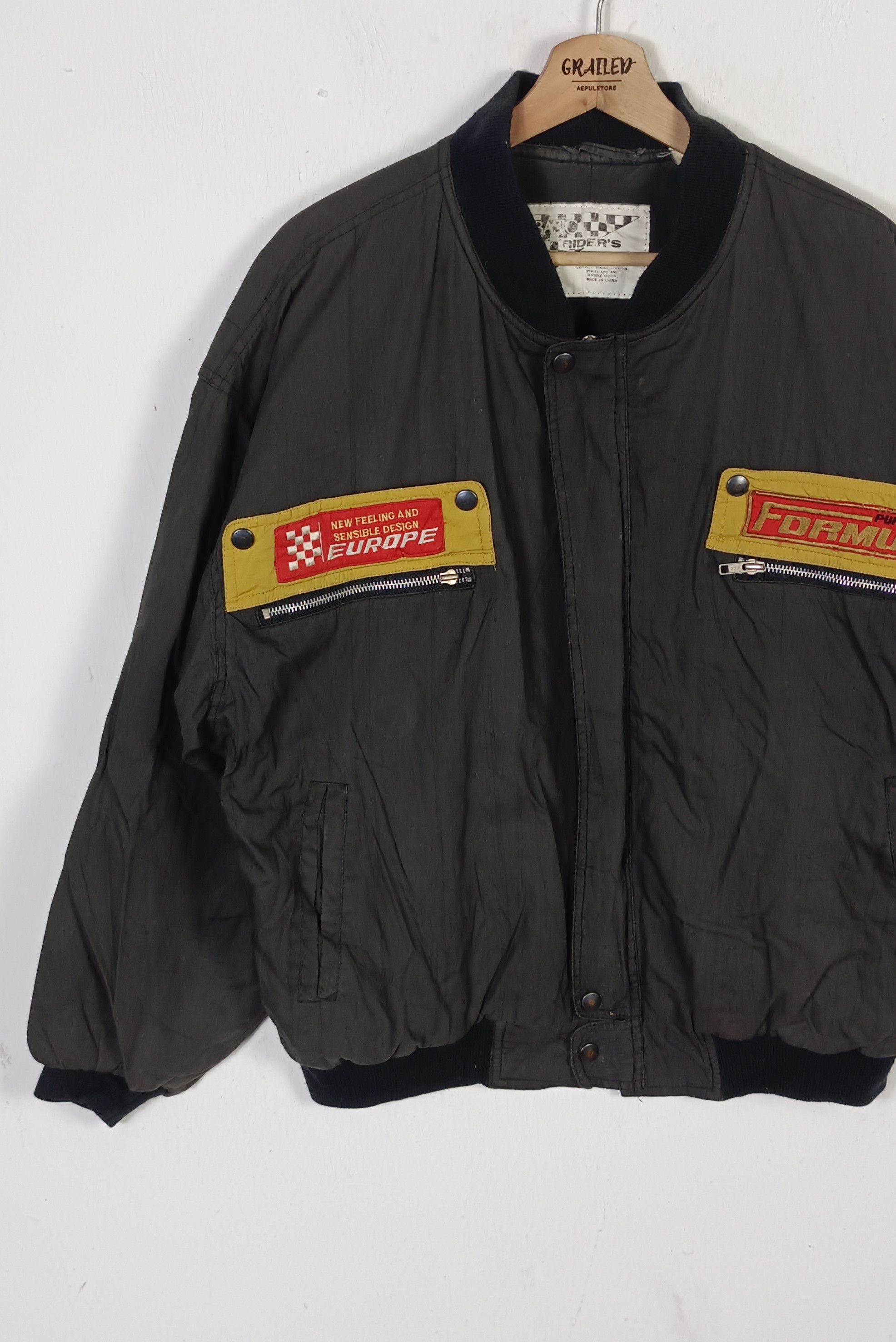 Japanese Brand × Sports Specialties Vintage 🔥 Basic Rider's Bomber Jacket Formula Circuit Size US XL / EU 56 / 4 - 4 Thumbnail