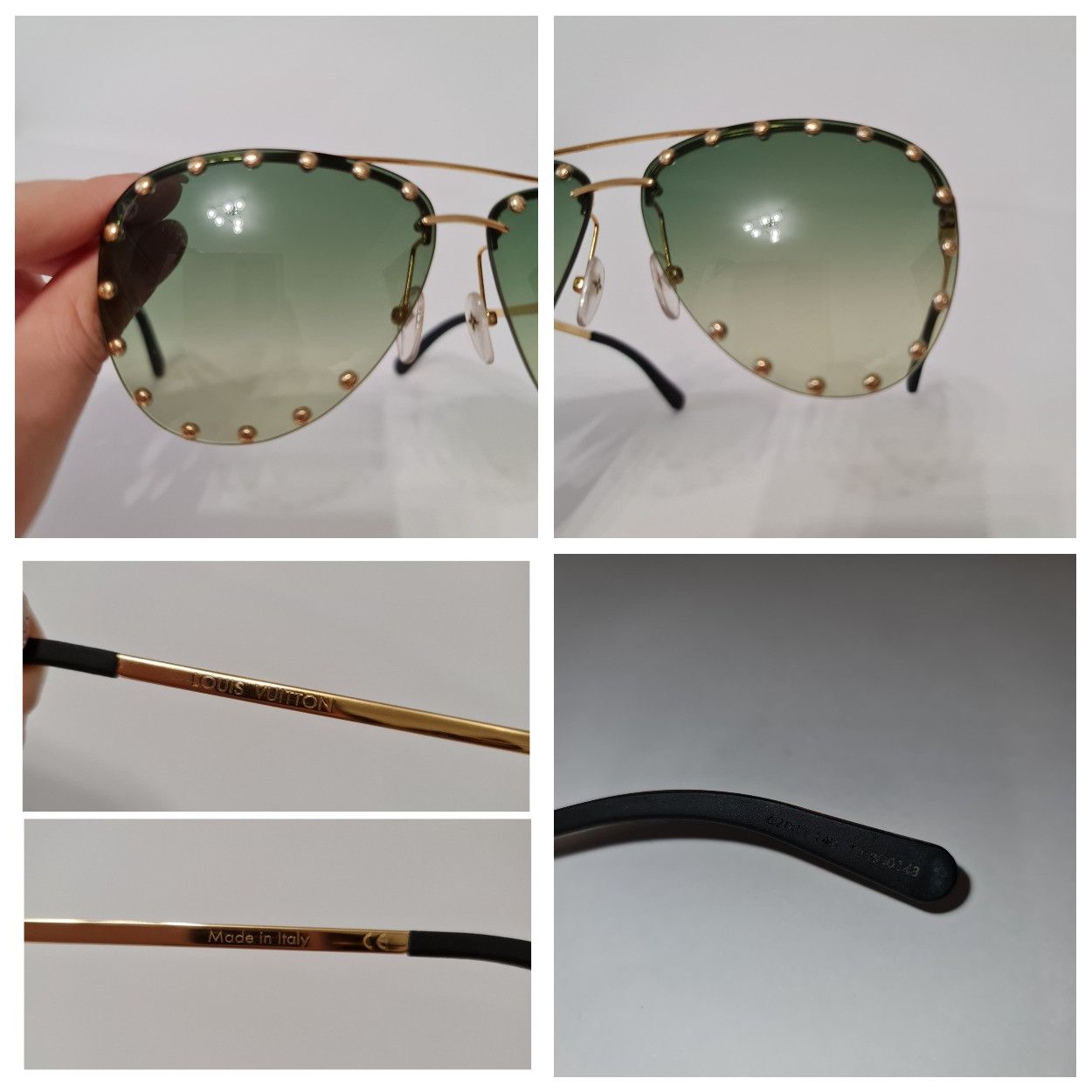 Louis Vuitton Louis Vuitton Green Olive Party Sunglasses Size ONE SIZE - 15 Thumbnail