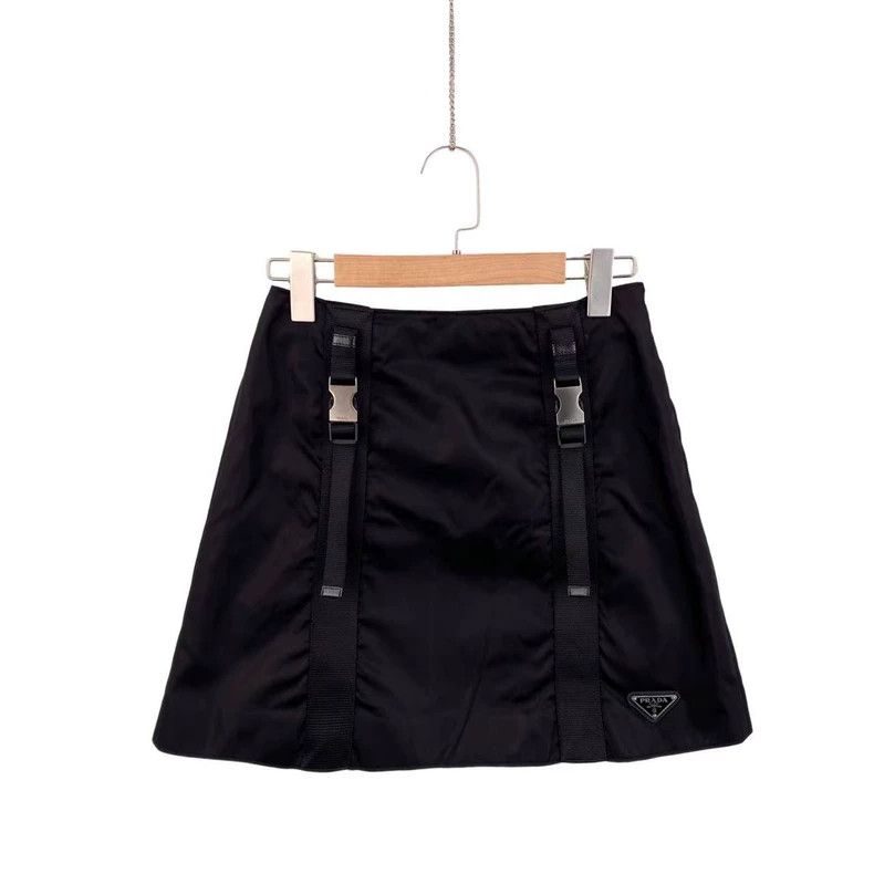 Prada Prada Black triangle iron standard short skirt Size 25" / US 0 / IT 36 - 1 Thumbnail