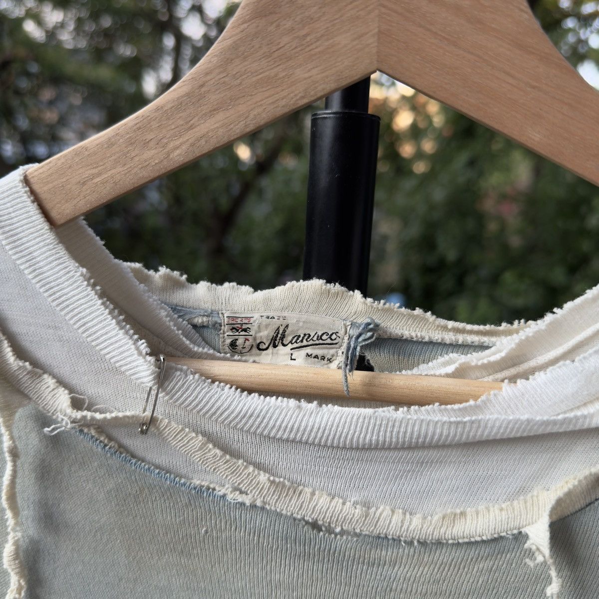 Vintage 40s Thrashed Distressed Safety Pin Pocket Tee ERD Grunge Size US L / EU 52-54 / 3 - 4 Thumbnail