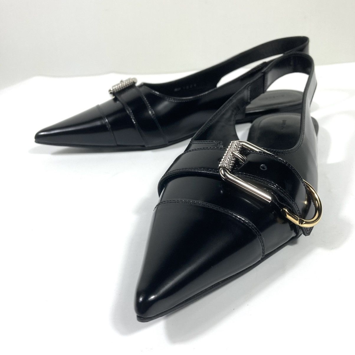 Givenchy Givenchy Voyou Pointed Toe Slingback Ballet Flat Black 39.5 Size US 8.5 / IT 38.5 - 21 Thumbnail