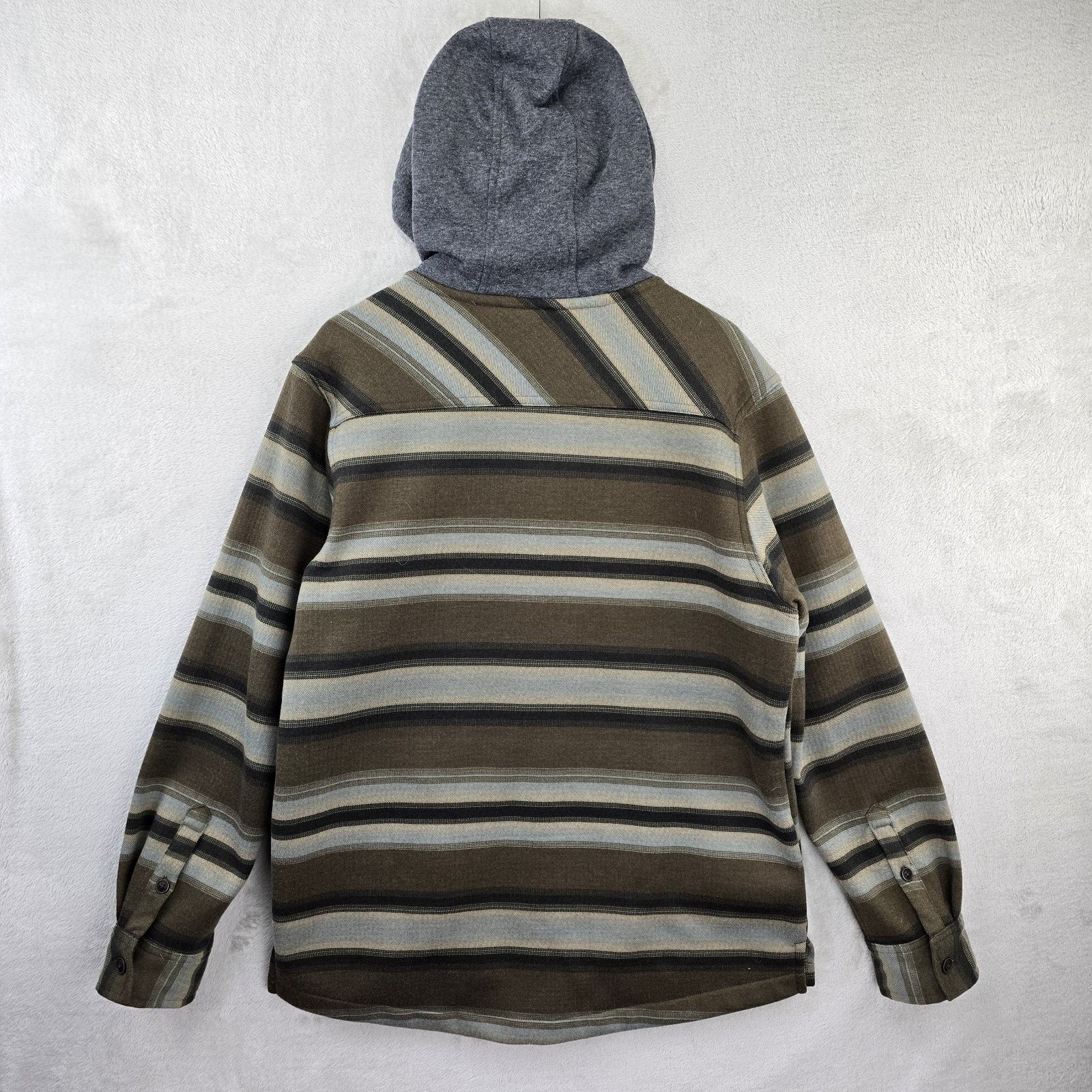 Quiksilver Quiksilver Hooded Shirt Jacket Medium Striped Shacket Size US M / EU 48-50 / 2 - 7 Thumbnail