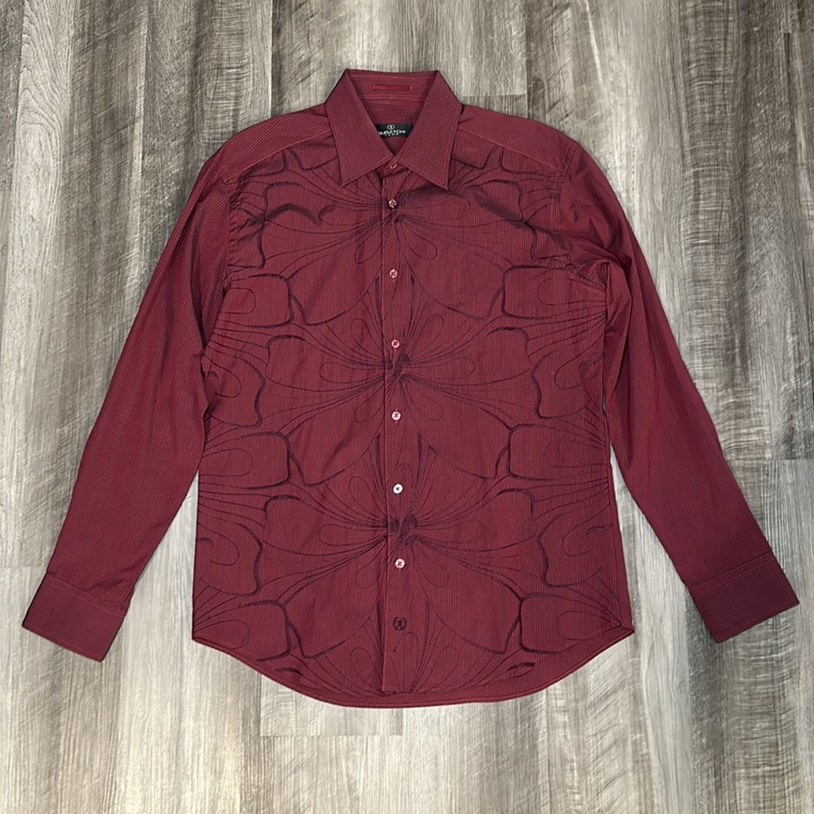 BUGATCHI Bugatchi Uomo Floral Stitched Long Sleeve - Large Size US L / EU 52-54 / 3 - 2 Thumbnail
