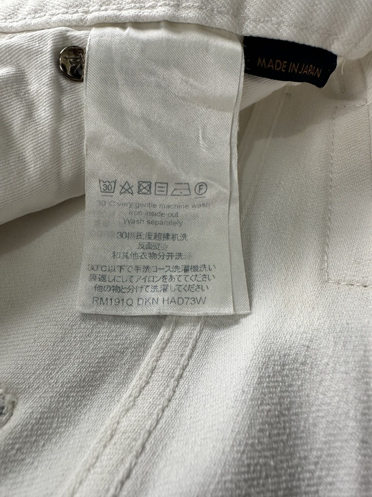 Louis Vuitton Louis Vuitton - Monogram Patch Stretch Fit White Denim Pants Size US 32 / EU 48 - 19 Thumbnail