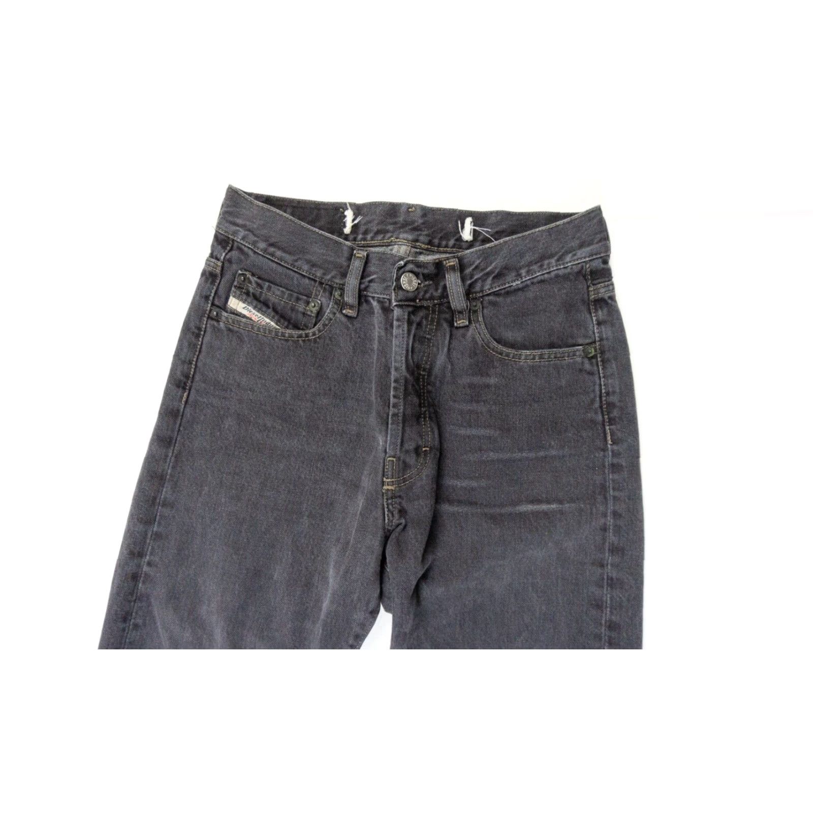 Diesel VINTAGE Diesel Jeans Men's 28x29 Straight Fit Black Denim Cotton 90s Y2K Size US 28 / EU 44 - 2 Thumbnail