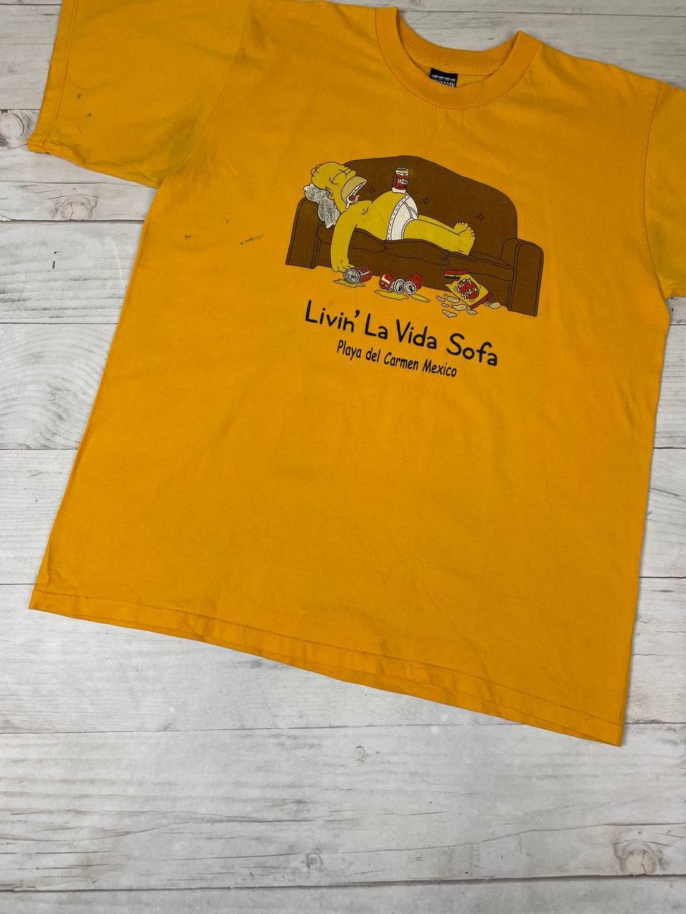 Other Vintage The Simpson Livin La Vida Sofa 90s T Shirt Size US XXL / EU 58 / 5 - 3 Thumbnail