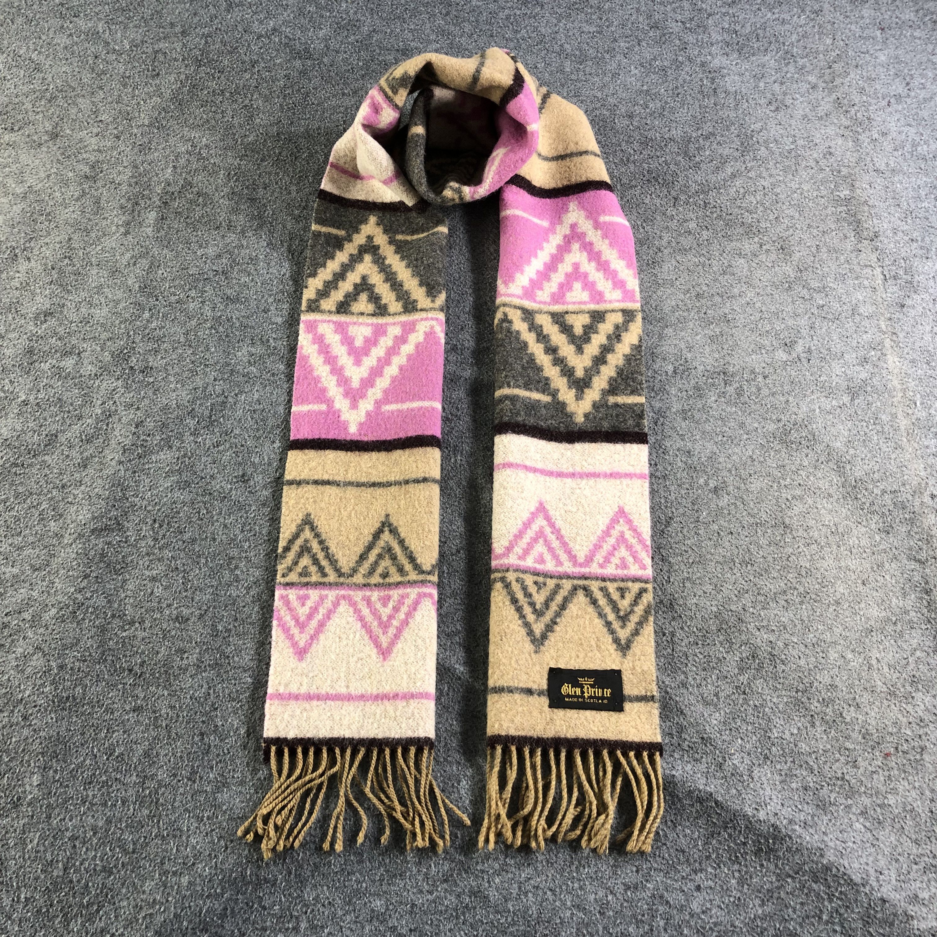 Vintage Glen Prince Navajo Wool Scarf Muffler V1800 Size ONE SIZE - 1 Thumbnail