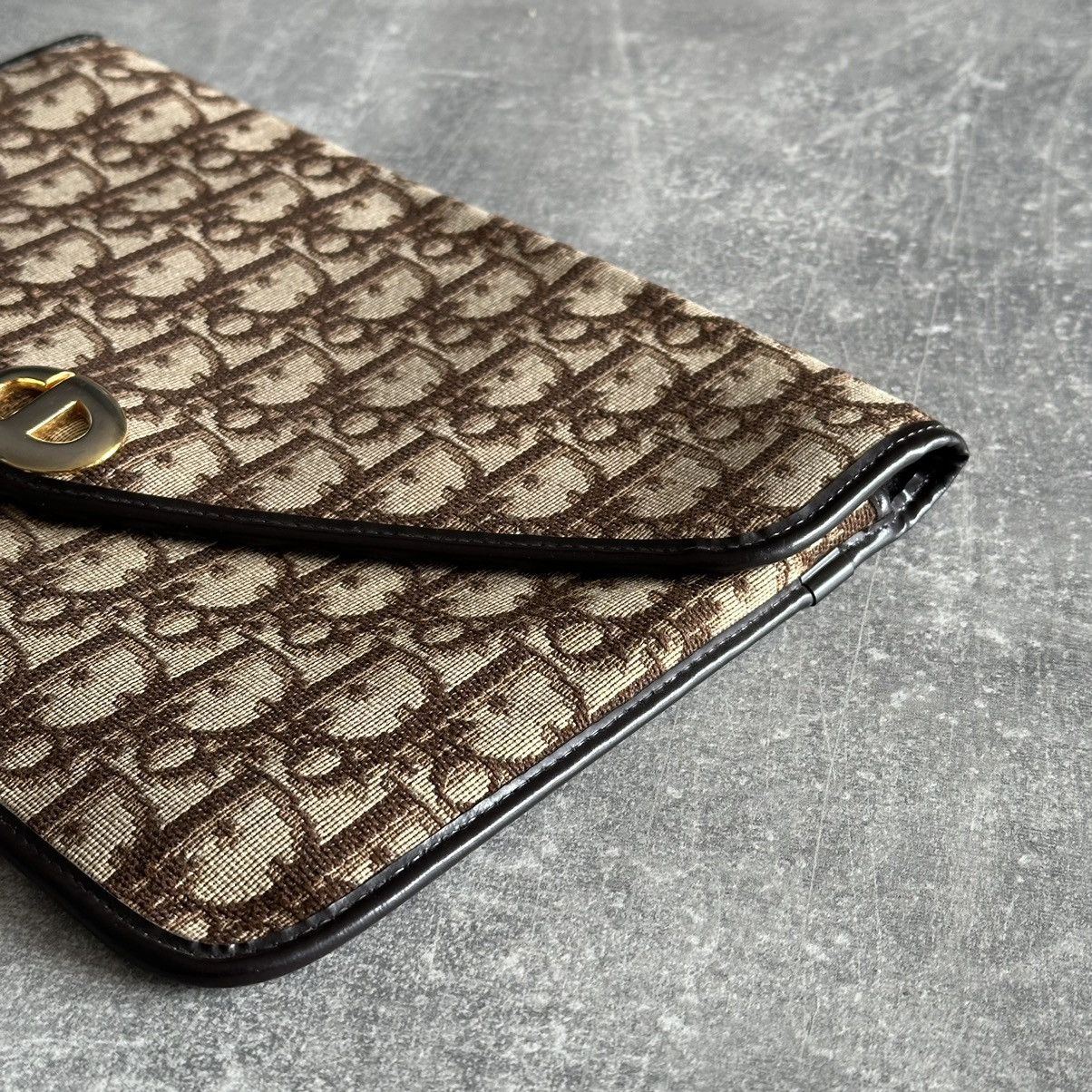 Christian Dior Monsieur Vintage Christian Dior Clutch 80’s Brown Monogram Leather Size ONE SIZE - 9 Thumbnail