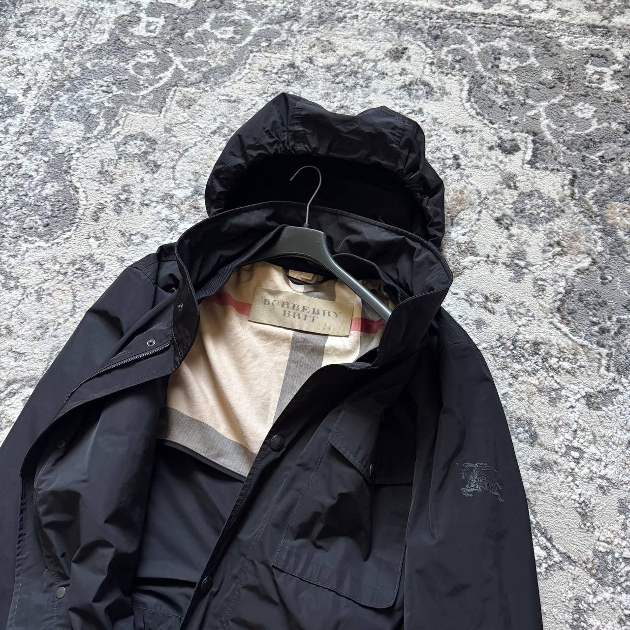 Burberry Burberry Brit Nylon Utility Cape Windproof Checkered Jacket Size US XXL / EU 58 / 5 - 4 Thumbnail