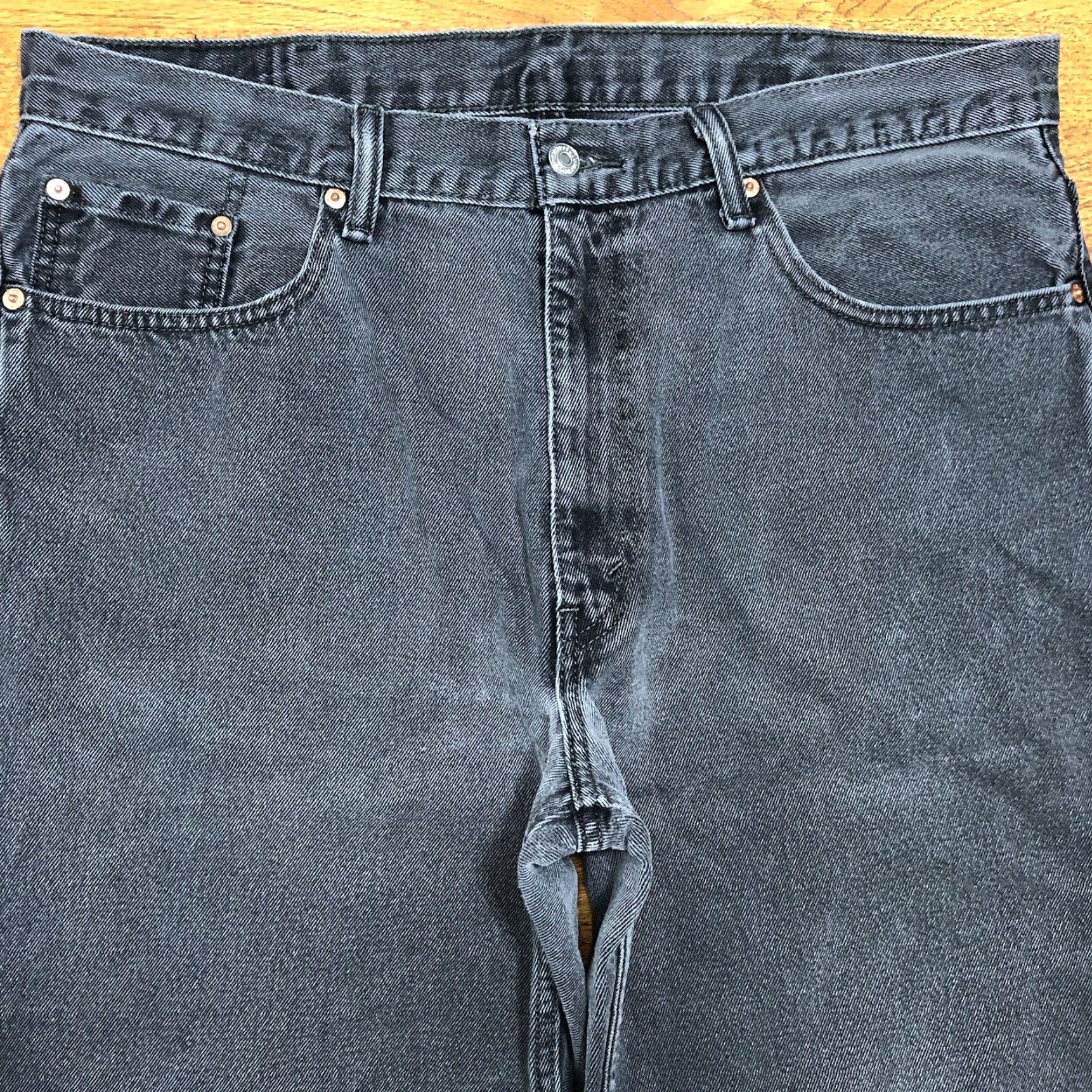 Levi's Levi's 550 Jeans Straight Mens 38x30 Black Denim 100% Cotton Relaxed Fit Belt Loops Zipper 5-Pocket Western USA Classic 80s 90s Mens Size US 38 / EU 54 - 5 Thumbnail