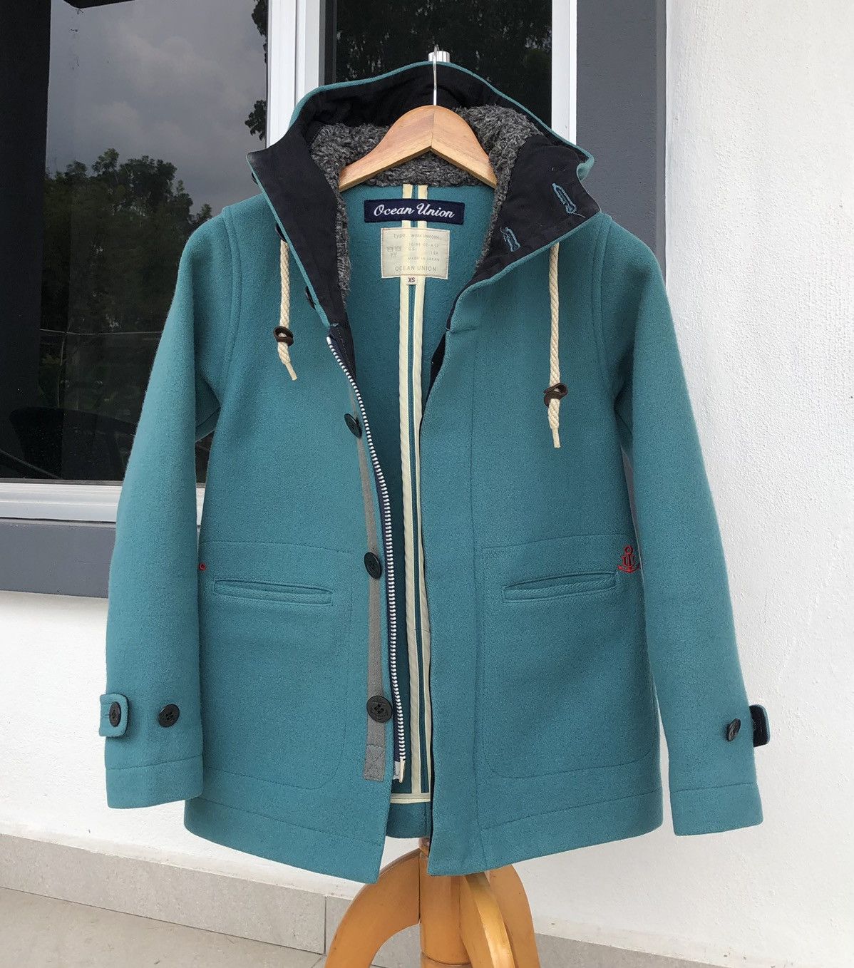 Vintage Ocean Union Work Uniform Wool Hoodie Jacket 🇯🇵