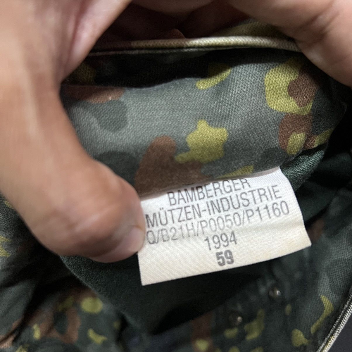 Vintage 🔥HOT DROPS🔥German Army Flecktarn Cap Hat Camo Military Size ONE SIZE - 7 Thumbnail