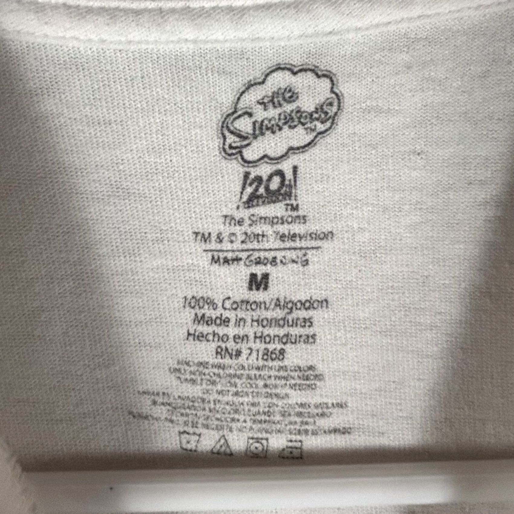 Vintage VINTAGE The Simpsons 20th Television T-shirt Mens Medium Bart Skateboard White Tee Top Size US M / EU 48-50 / 2 - 3 Thumbnail