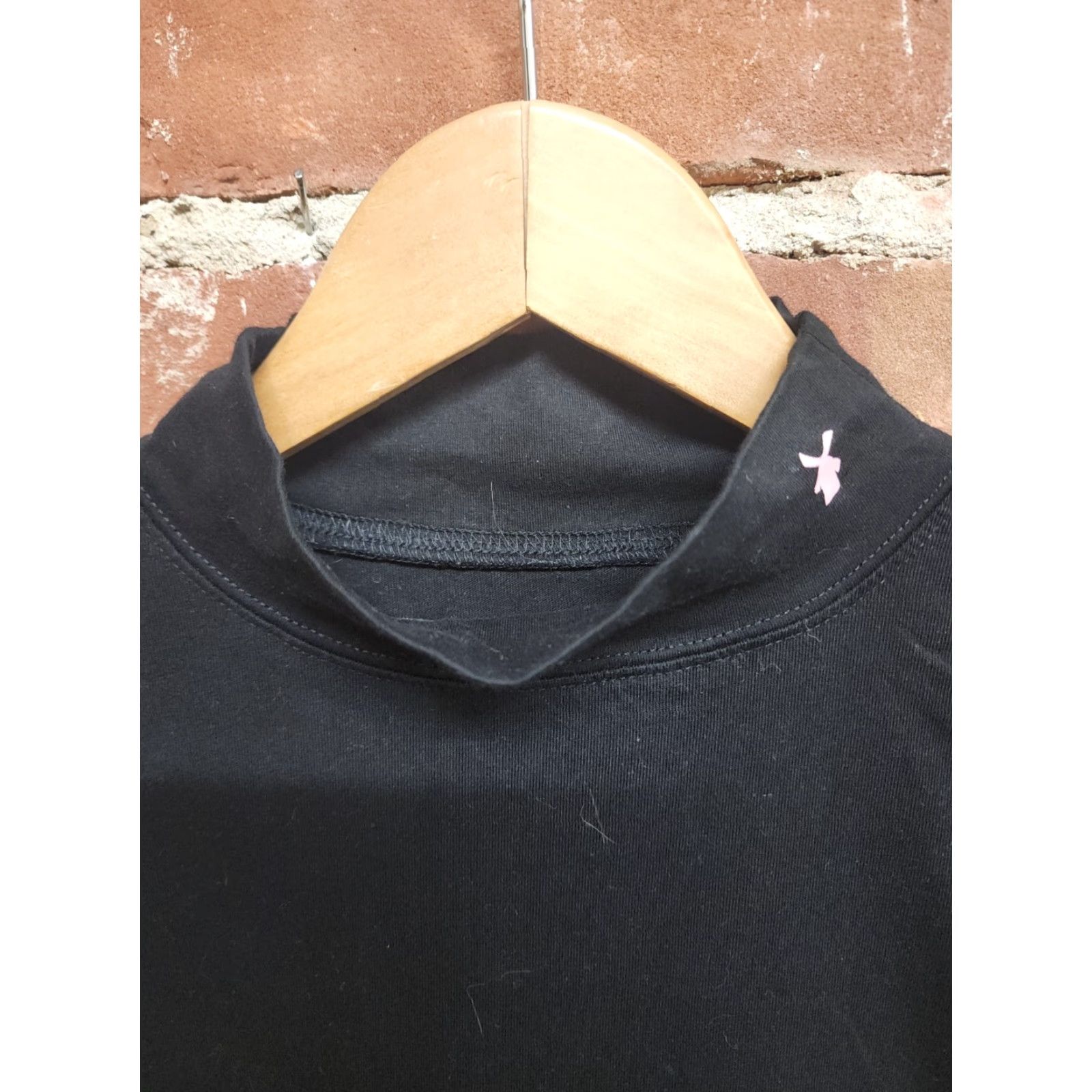 Pinko Dutch Bros Coffee Long Sleeve Turtleneck Shirt Women L Black Pink Size L / US 10 / IT 46 - 4 Thumbnail