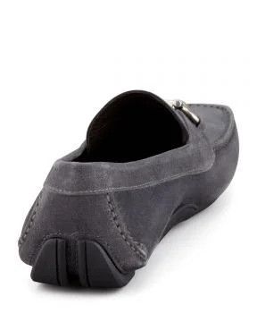 Salvatore Ferragamo o1s1rm0724 Parigi Suede Loafer in Grey Size US 7 / EU 40 - 6 Thumbnail