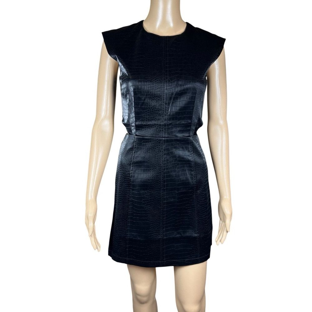 French Connection NWT New $138 French Connection Croc-Embossed Cut Out Black Size XS / US 0-2 / IT 36-38 - 1 Thumbnail