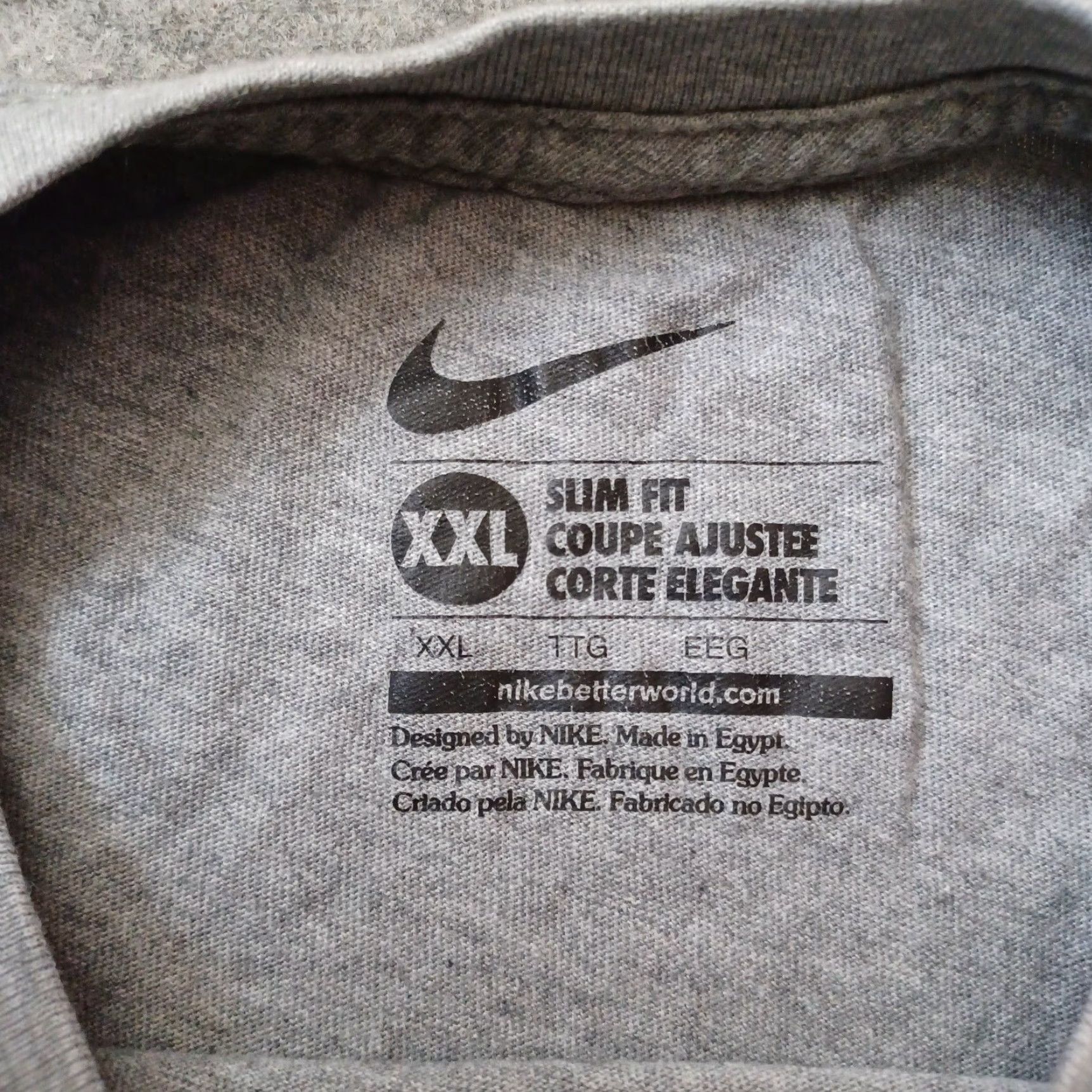 Nike Nike T Shirt Mens XXL Gray Slim Fit Score Graphic Brasil Net Soccer Ball Swoosh Size US XXL / EU 58 / 5 - 2 Thumbnail