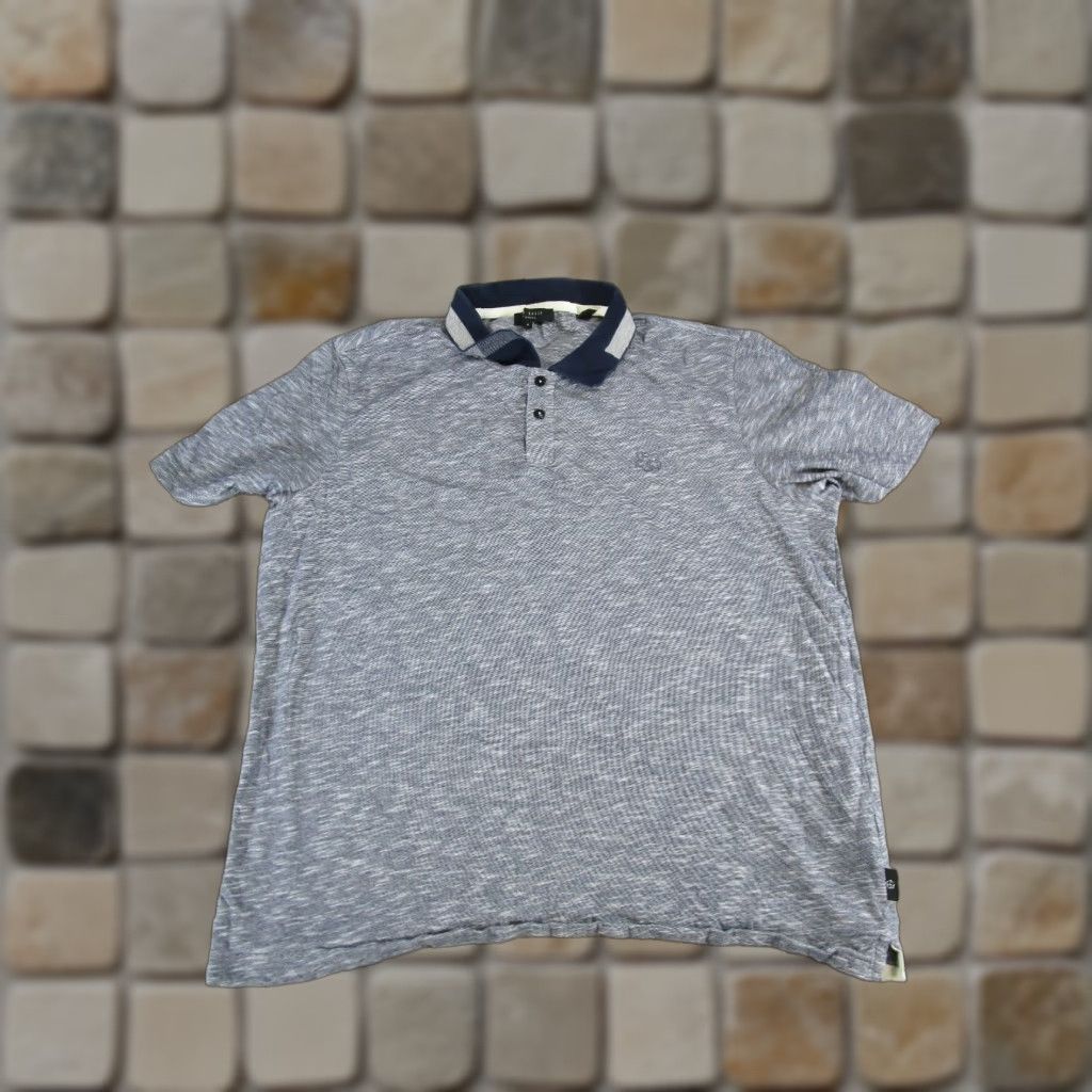 Ted Baker VINTAGE Ted Baker Polo Shirt Mens Small Gray Solid Cotton London Golf Size US S / EU 44-46 / 1 - 1 Thumbnail