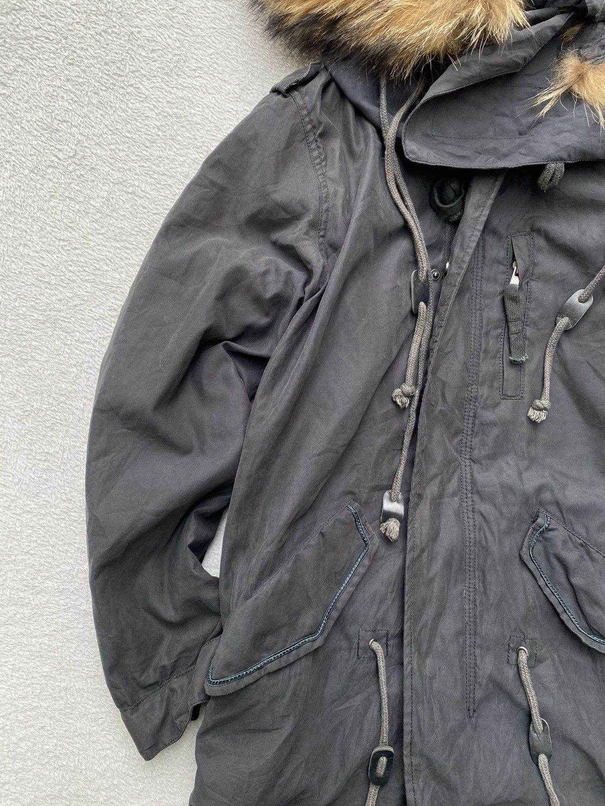 NANO universe 2000s Nano Universe- Fur Parka Gothic Jacket Size S / US 4 / IT 40 - 6 Thumbnail