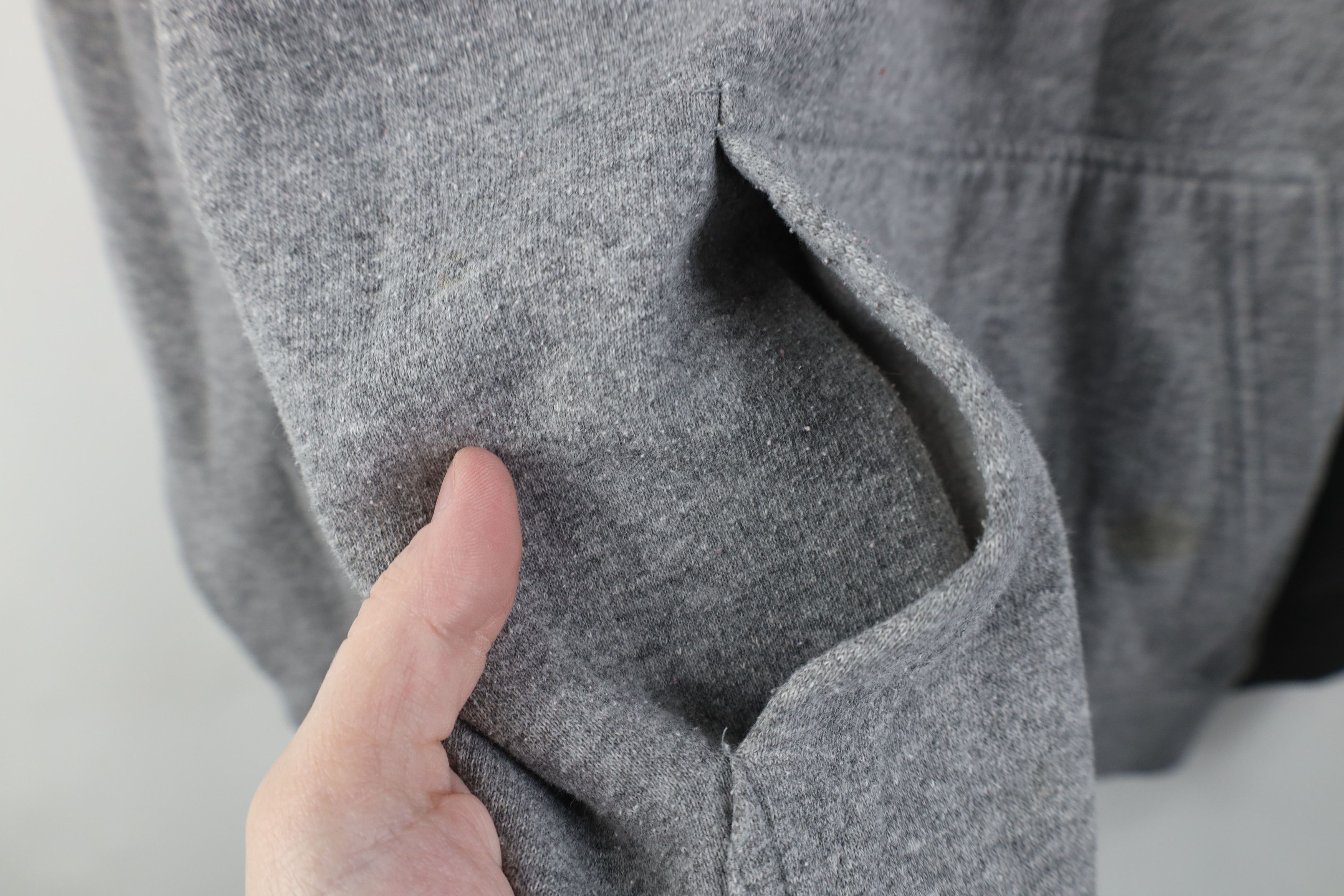 Vintage Vintage 90s Streetwear Fit Hoodie Sweatshirt Heather Gray Size XL / US 12-14 / IT 48-50 - 6 Thumbnail