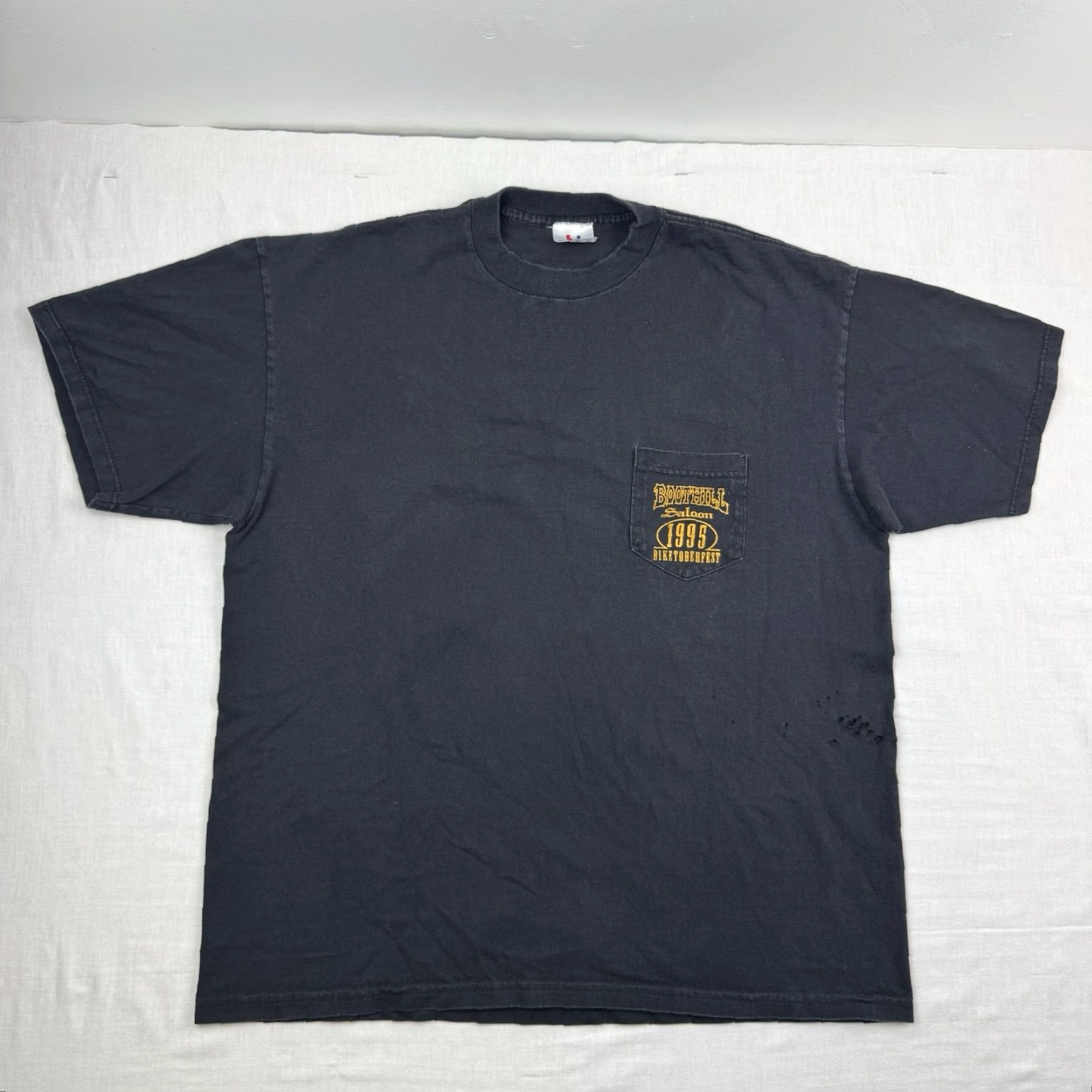 TEE JAYS VINTAGE Tee Jays Biketoberfest T-Shirt Adult XL Black 90s Biker Halloween Mens Size US XL / EU 56 / 4 - 3 Thumbnail