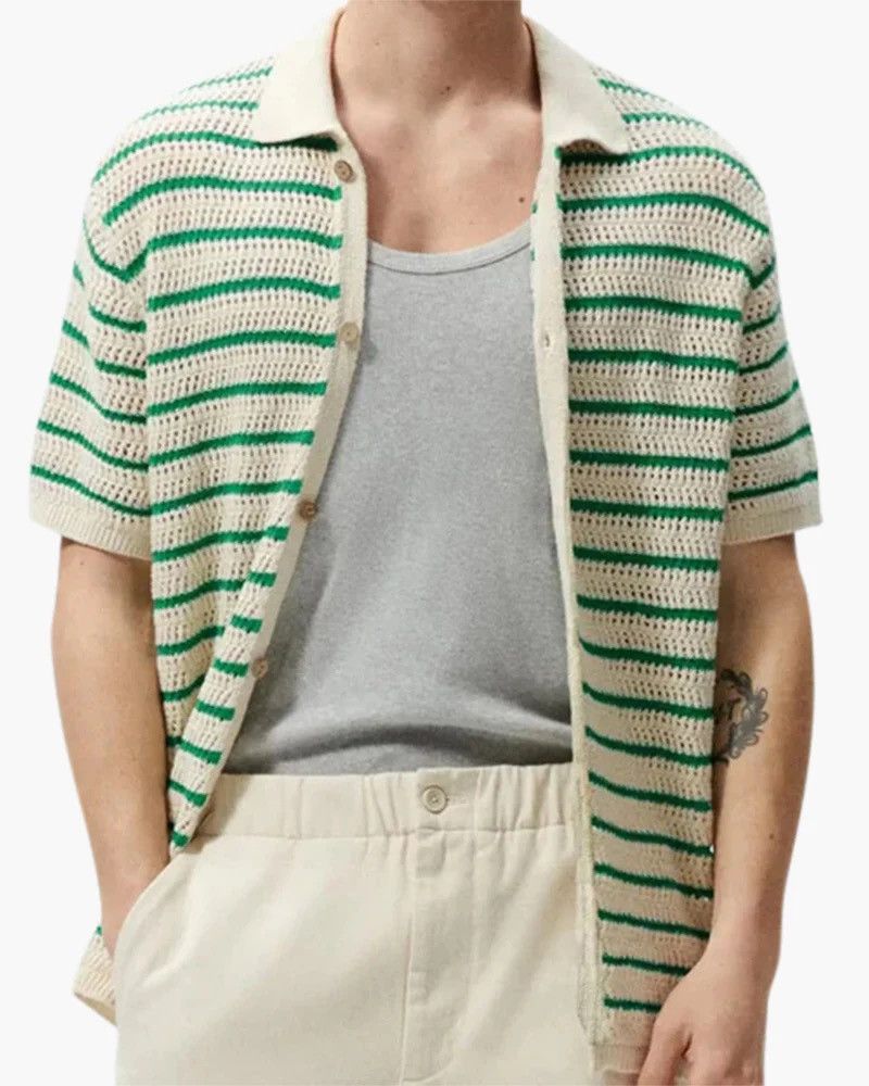 Zara Zara Green Crochet Shirt New with Tags RARE Size US L / EU 52-54 / 3 - 2 Thumbnail