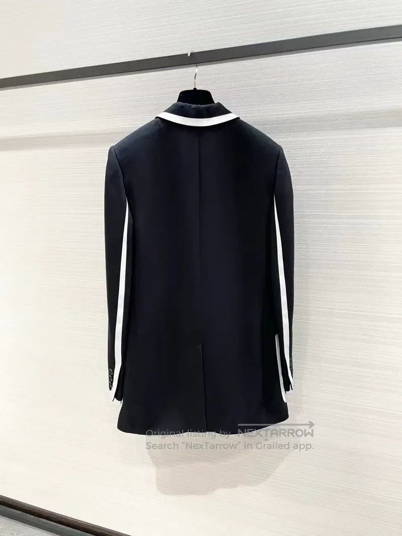 Fendi Fendi Black and white color block blazer jacket, leather a Size XS / US 0-2 / IT 36-38 - 2 Thumbnail