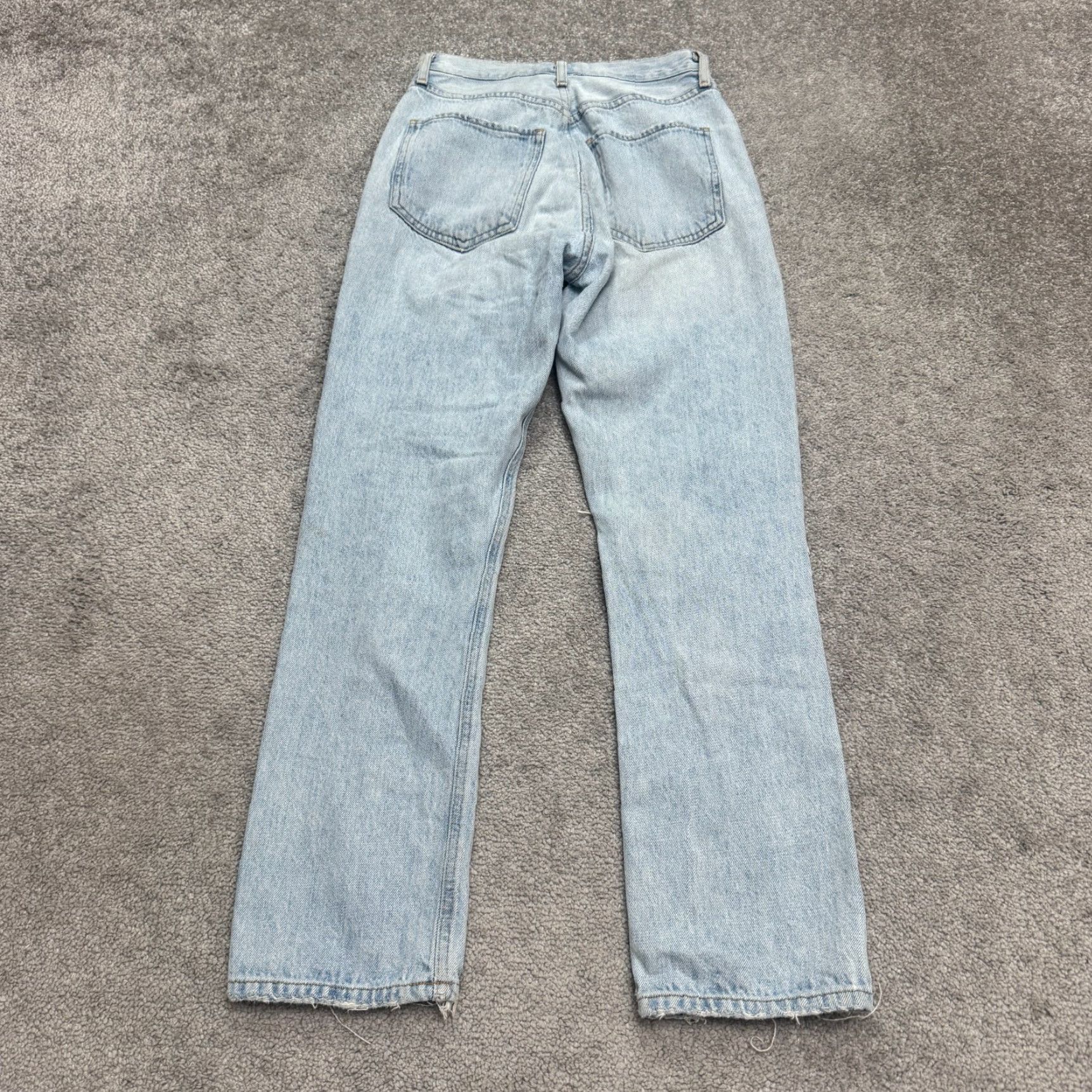Agolde AGOLDE Jeans Womens 25 Light Wash Distressed Straight Crop High Rise Denim Pants Size 42" / US 20 - 2 Thumbnail