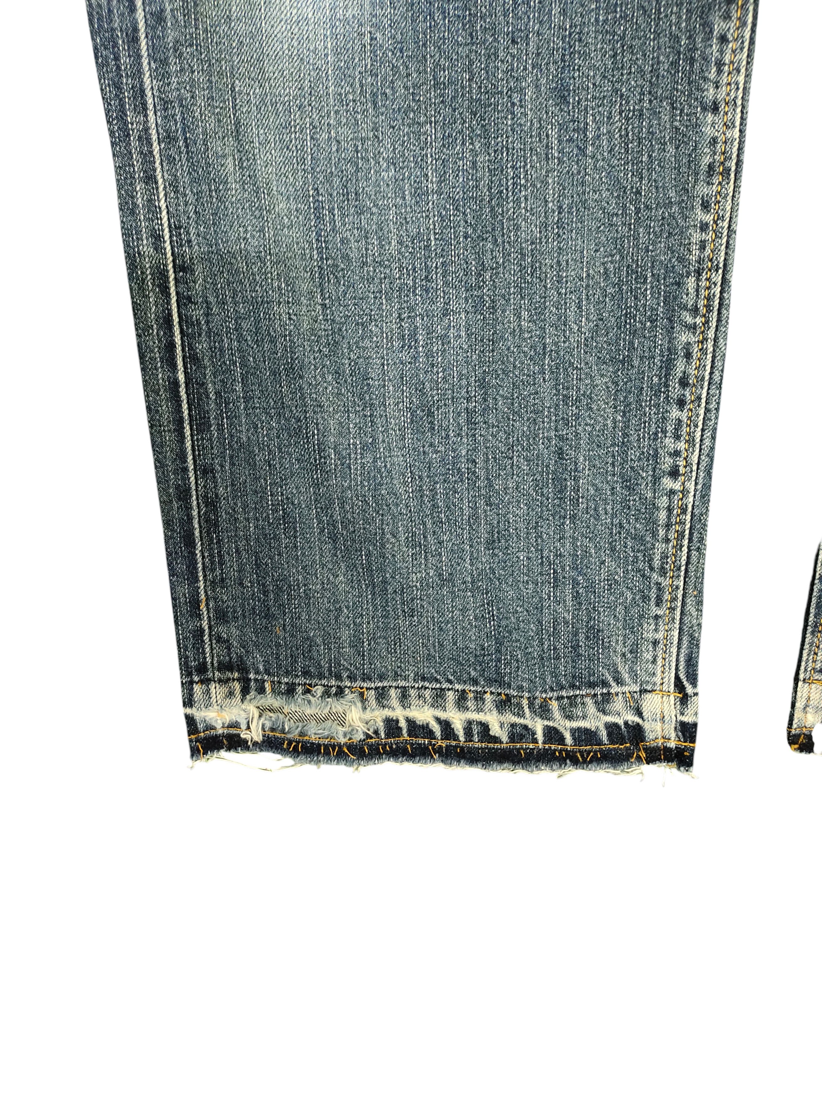 Number (N)ine × Undercover Vintage 90s Edwin 505zx Selvedge Leather Distress Denim Jean Size US 36 / EU 52 - 5 Thumbnail