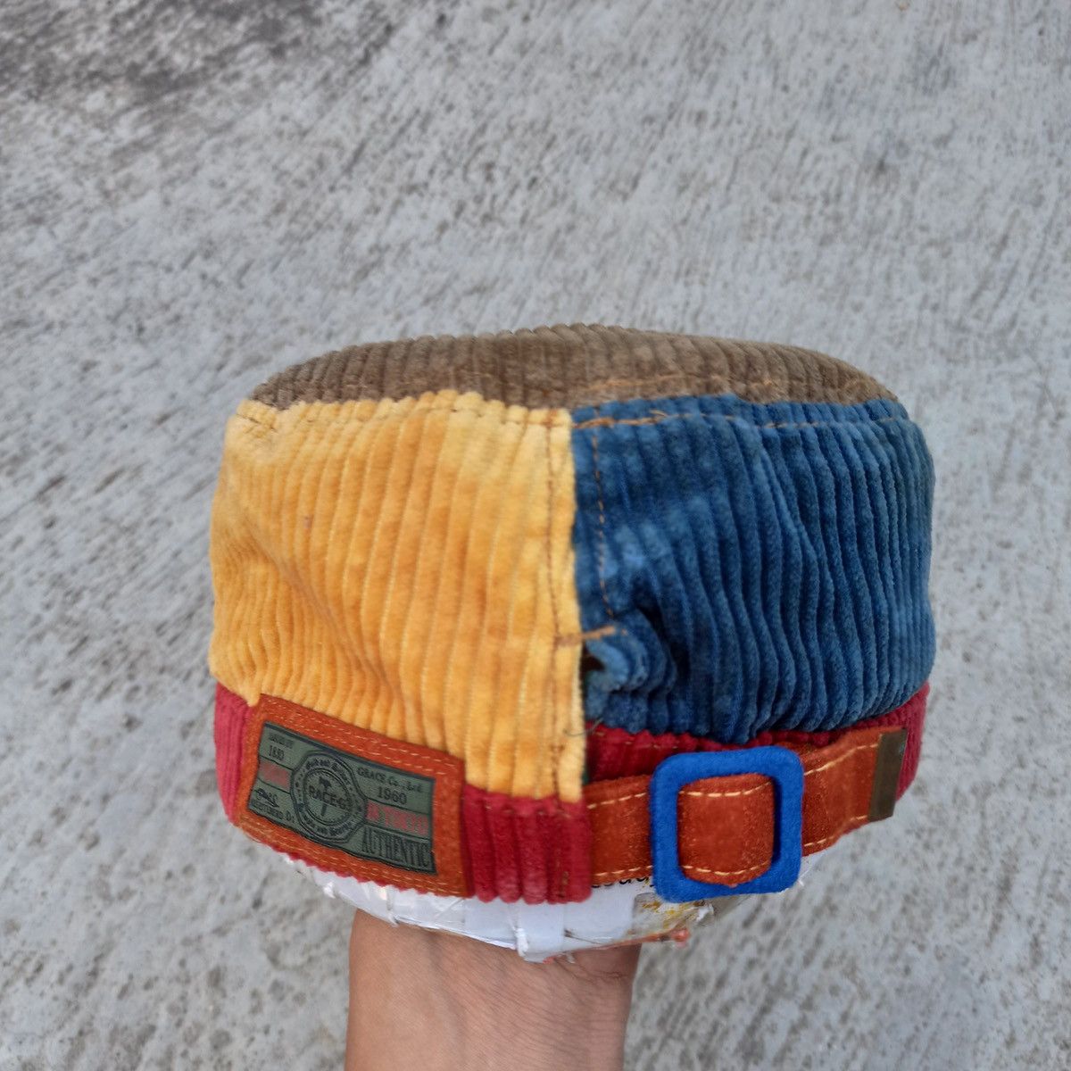 Other UNIQUE corduroy Patchwork cadet hat by grace Size ONE SIZE - 6 Thumbnail