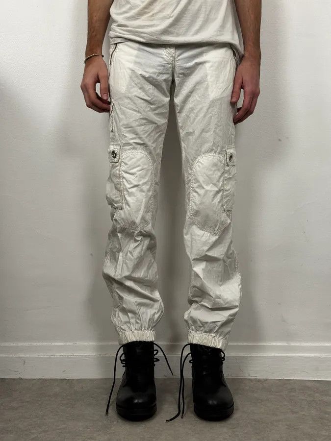 Dolce & Gabbana AW2004 Dolce & Gabbana White Nylon Cargo Pants Size US 30 / EU 46 - 2 Thumbnail