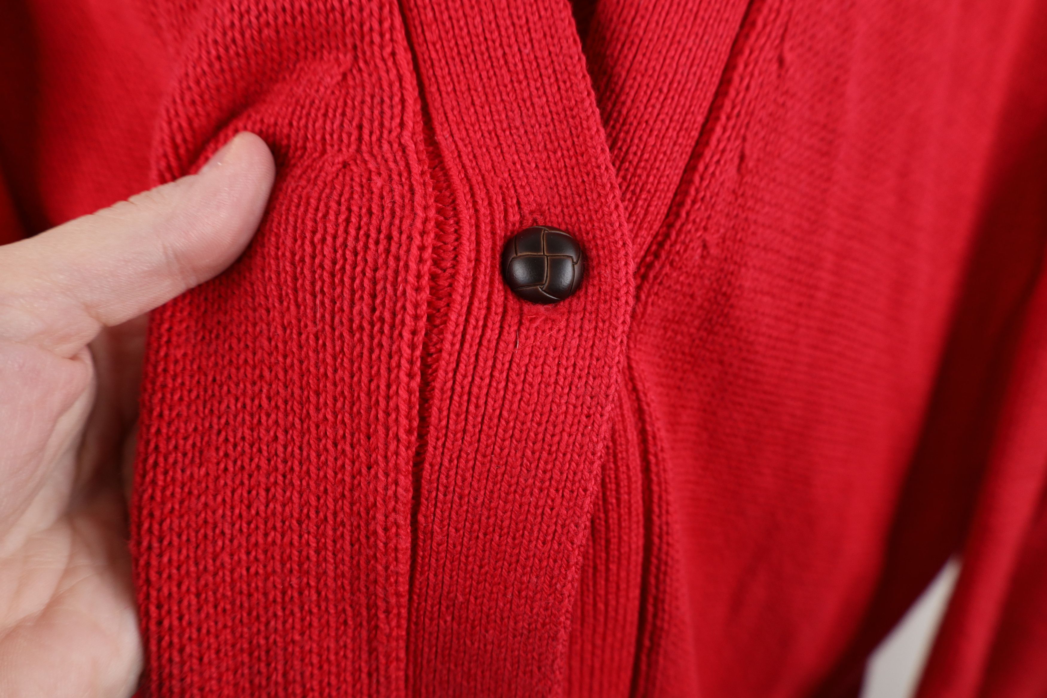 Vintage Vintage 90s Streetwear Oversized Knit Cardigan Sweater Red Size M / US 6-8 / IT 42-44 - 5 Thumbnail
