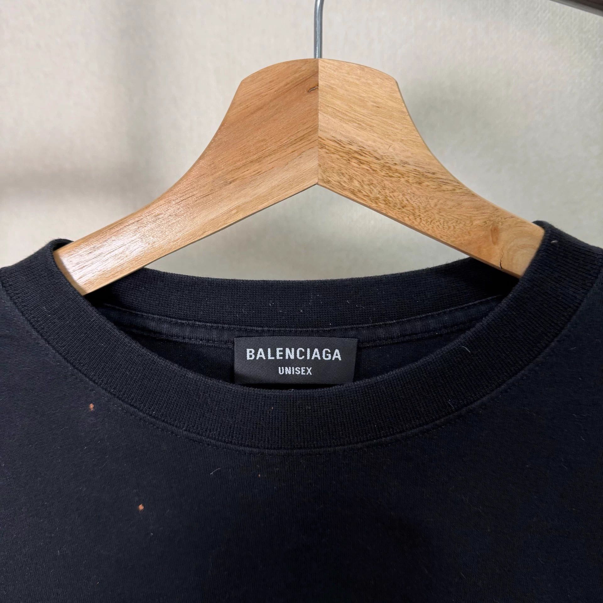 Balenciaga Balenciaga FW21 Logo Crew Short-Sleeve T-Shirt Black Unisex Size US L / EU 52-54 / 3 - 3 Thumbnail
