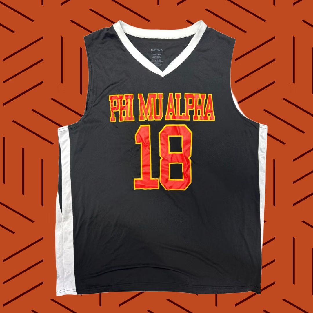 Augusta Sportswear VINTAGE Phi Mu Alpha Sinfonia Basketball Jersey Men's 2XL Black Red Yellow White Size US XXL / EU 58 / 5 - 1 Thumbnail