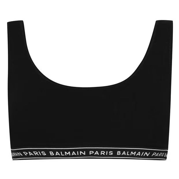 Balmain o1g2r1mq1024 Size: M / U Tape Bra in Black & White Size ONE SIZE - 1 Thumbnail
