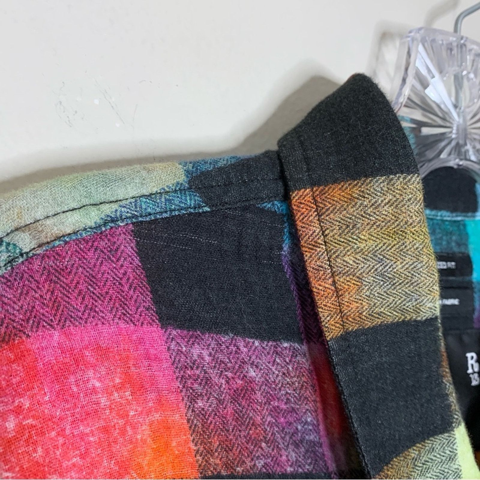 R13 R13 Oversized Drop Neck Shirt (Sz XS) Rainbow Plaid Check Size XS / US 0-2 / IT 36-38 - 12 Thumbnail