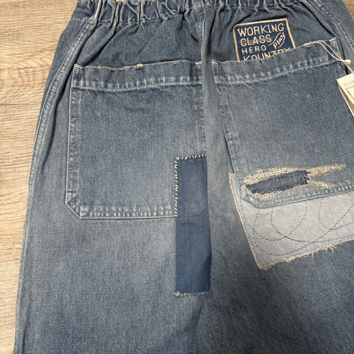 Kapital 14OZ DENIM W-KNEE EASY BAGGY PANTS (DIXIE LUMBER REMAKE) Size US 34 / EU 50 - 11 Thumbnail