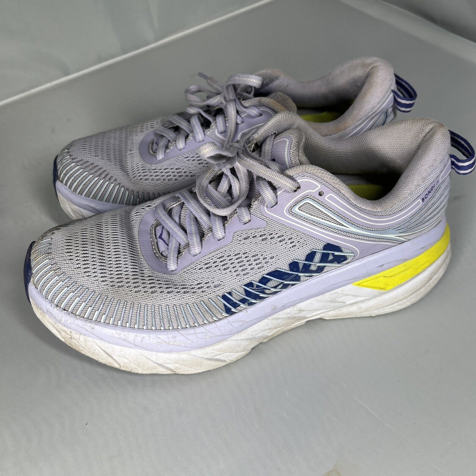 Hoka Hoka One One Bondi 7 Purple Running Shoes Sz. 7.5 Size US 8.5 / IT 38.5 - 3 Thumbnail