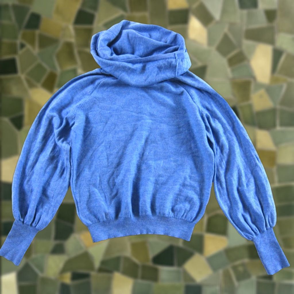 Anthropologie By Anthropologie 100% Merino Wool Blue Turtle Cowl Neck Sweater Medium Size M / US 6-8 / IT 42-44 - 1 Thumbnail