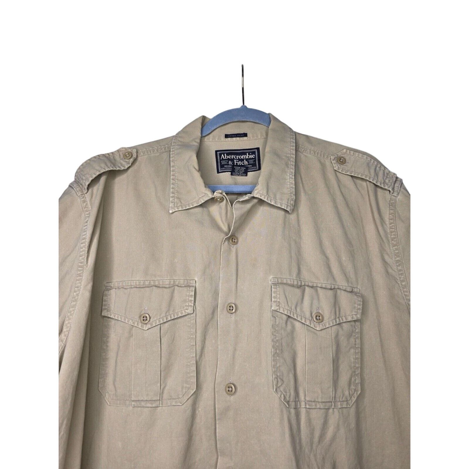 Abercrombie & Fitch Abercrombie & Fitch Safari Button Shirt Short Sleeve XL Size US XL / EU 56 / 4 - 3 Thumbnail
