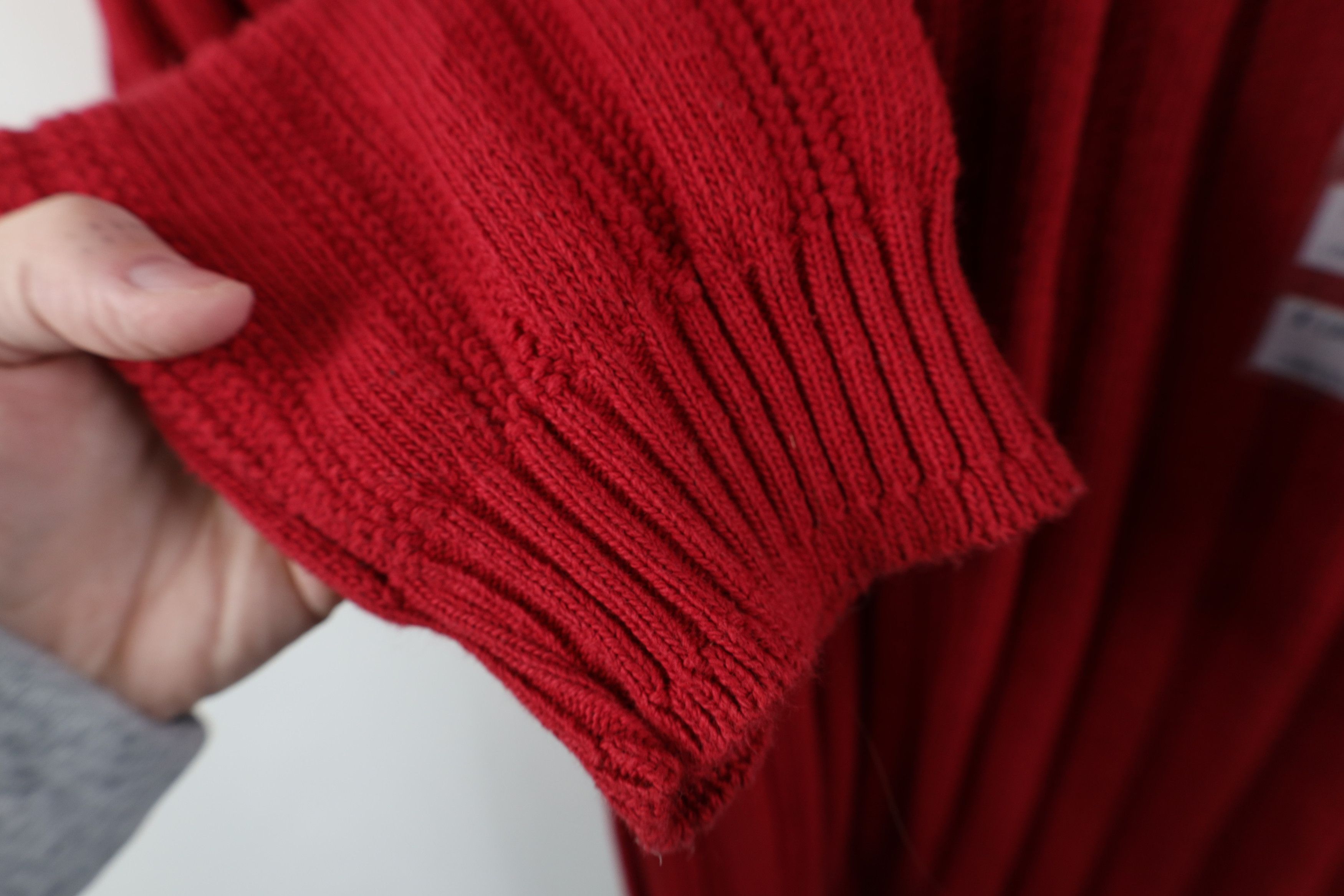 Vintage Deadstock Vintage 90s Streetwear Ribbed Knit Sweater Red USA Size US XL / EU 56 / 4 - 5 Thumbnail