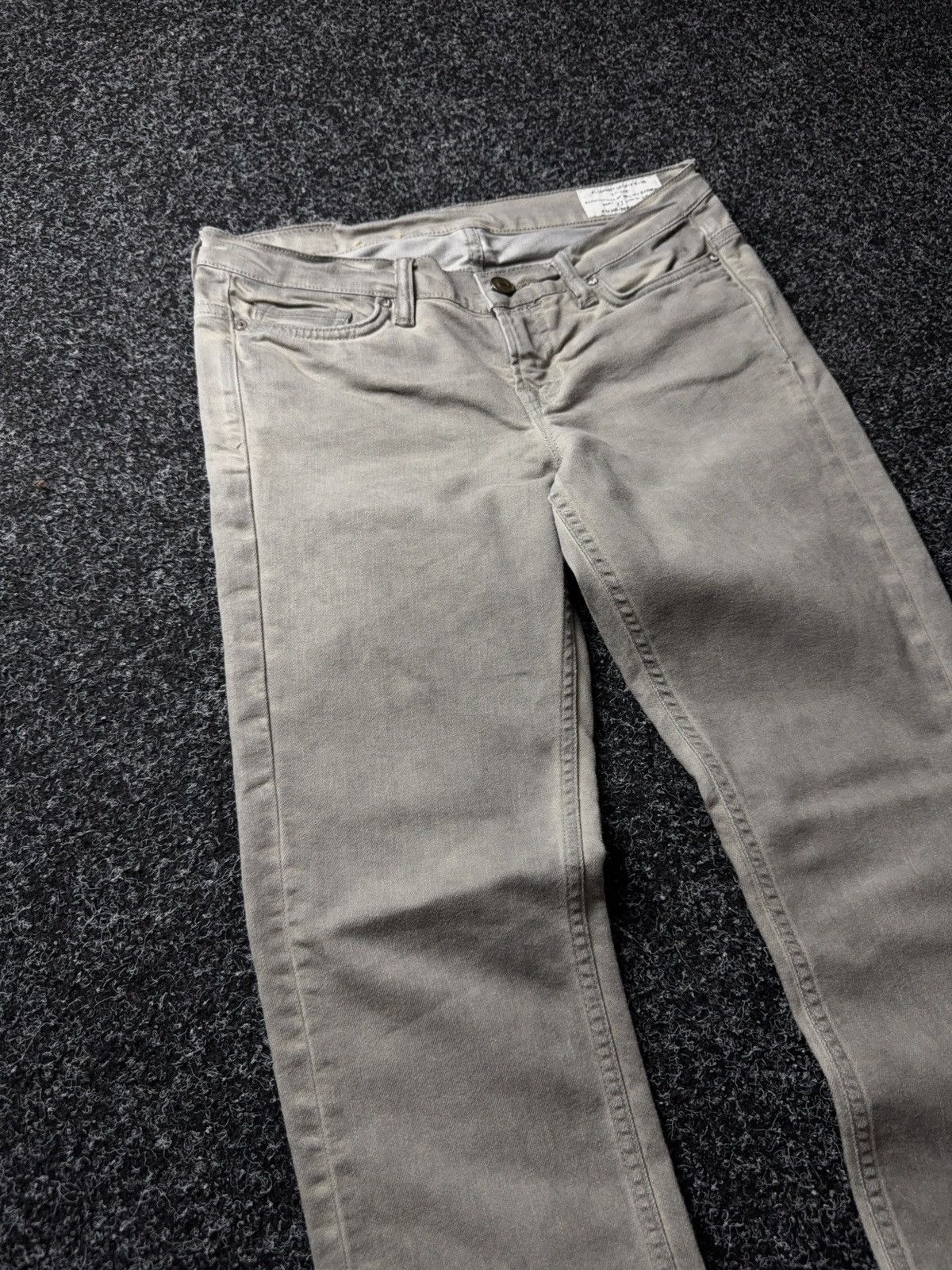 Allsaints AllSaints Grey Slim Jeans Rick style Minimal Stretch Denim Size 27" / US 4 / IT 40 - 3 Thumbnail
