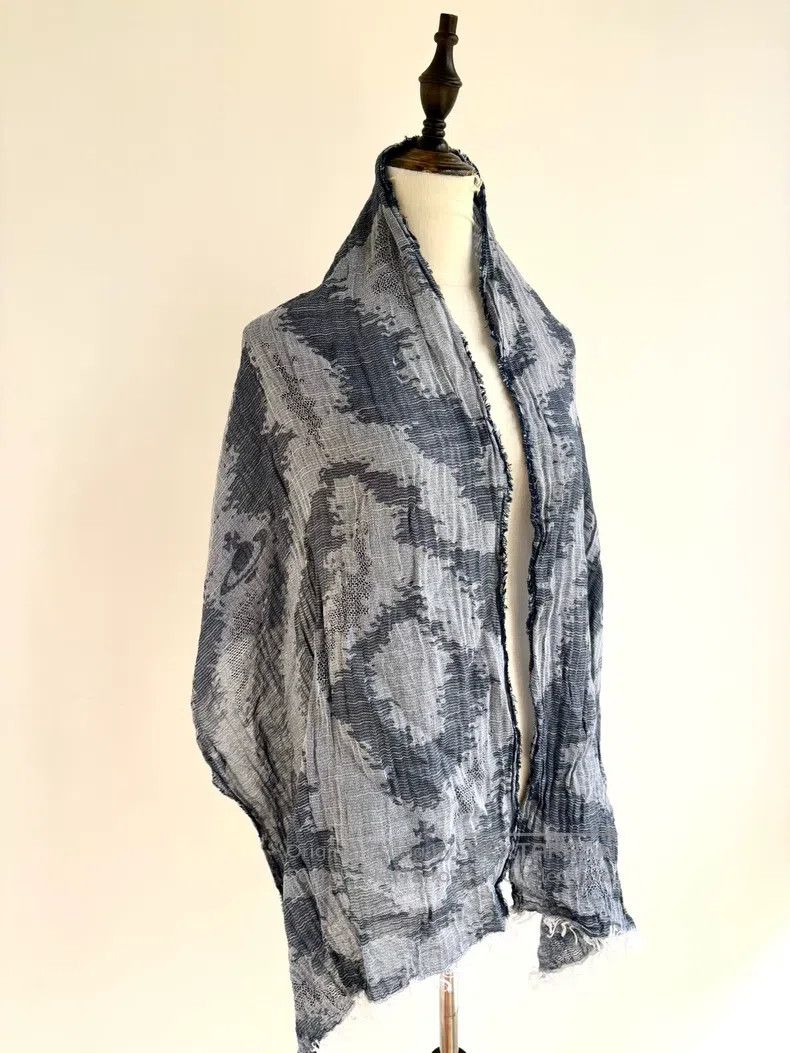 Vivienne Westwood Vivienne Westwood Antique Blue Saturn Scarf with Pirate Pa Size ONE SIZE - 2 Thumbnail