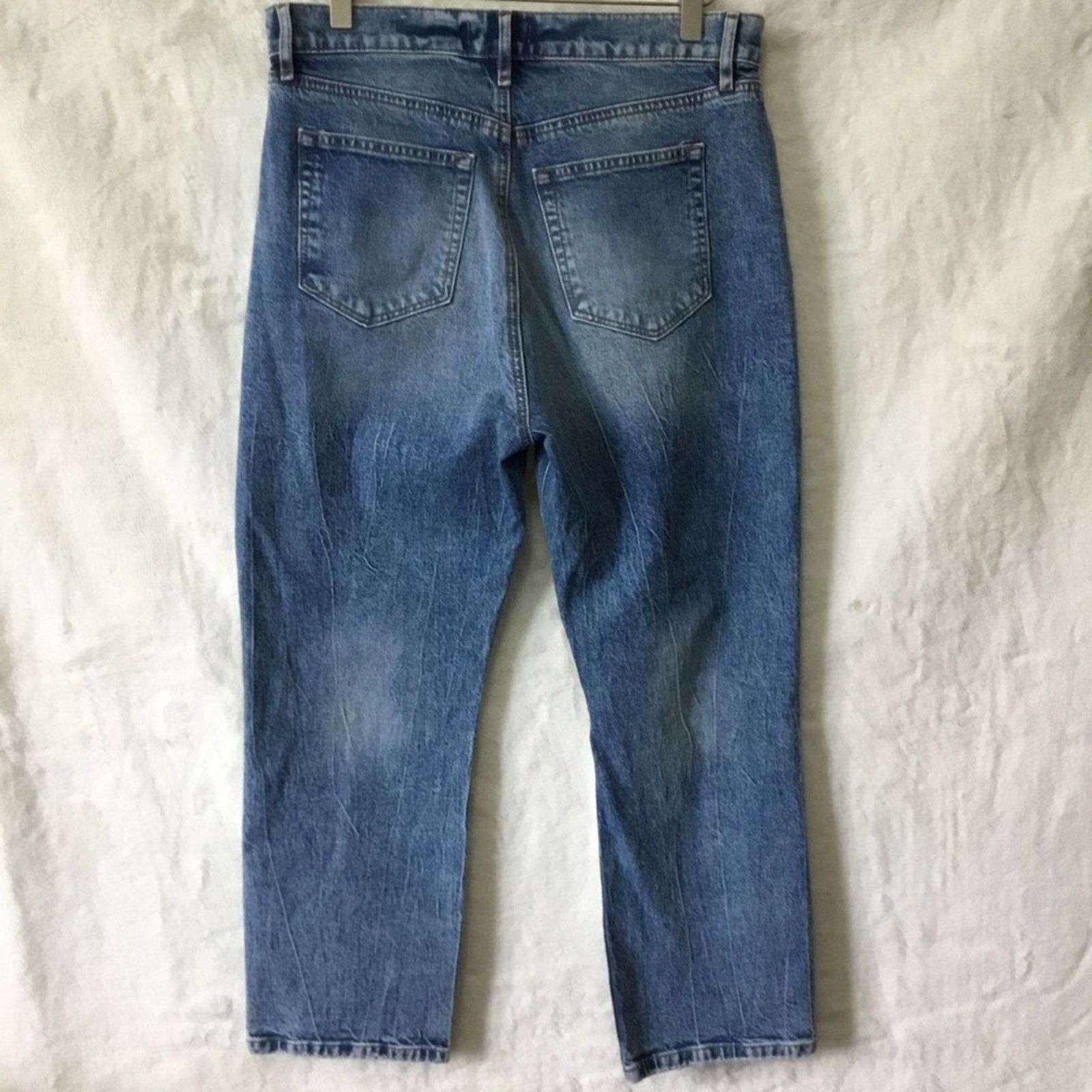 Loft Loft Blue High Waist Straight Crop Jeans Size 30" / US 8 / IT 44 - 7 Thumbnail