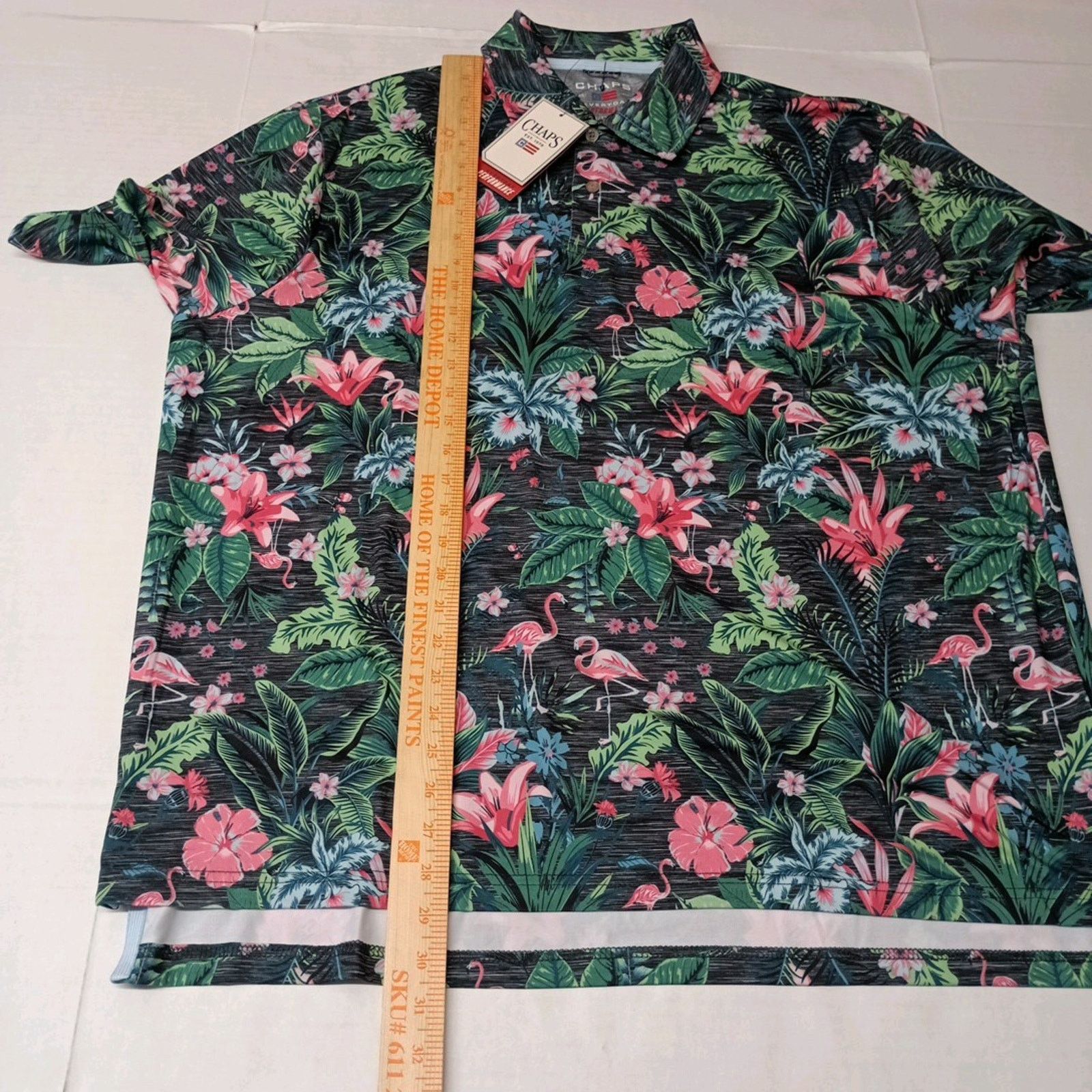 Chaps Chaps Polo Shirt Men's Size 2XL Multi Floral Moisture Wick Size US XXL / EU 58 / 5 - 5 Thumbnail