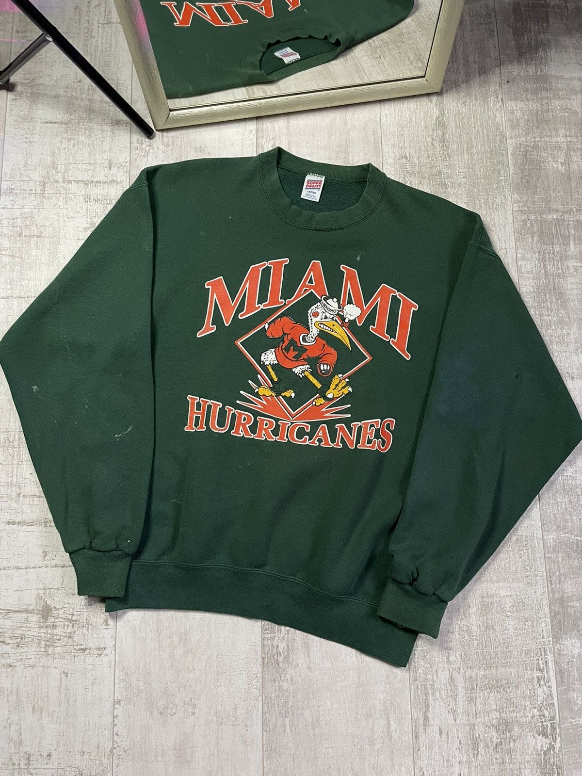 Vintage Vintage 90’s Miami Hurricanes University Sportwear Fade RARE Size US M / EU 48-50 / 2 - 1 Thumbnail