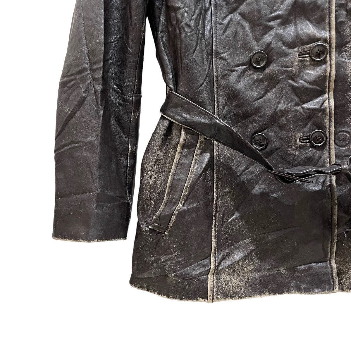 Genuine Leather × Vintage Vintage Rang Musee Genuine Leather Button Jacket Size S / US 4 / IT 40 - 6 Thumbnail