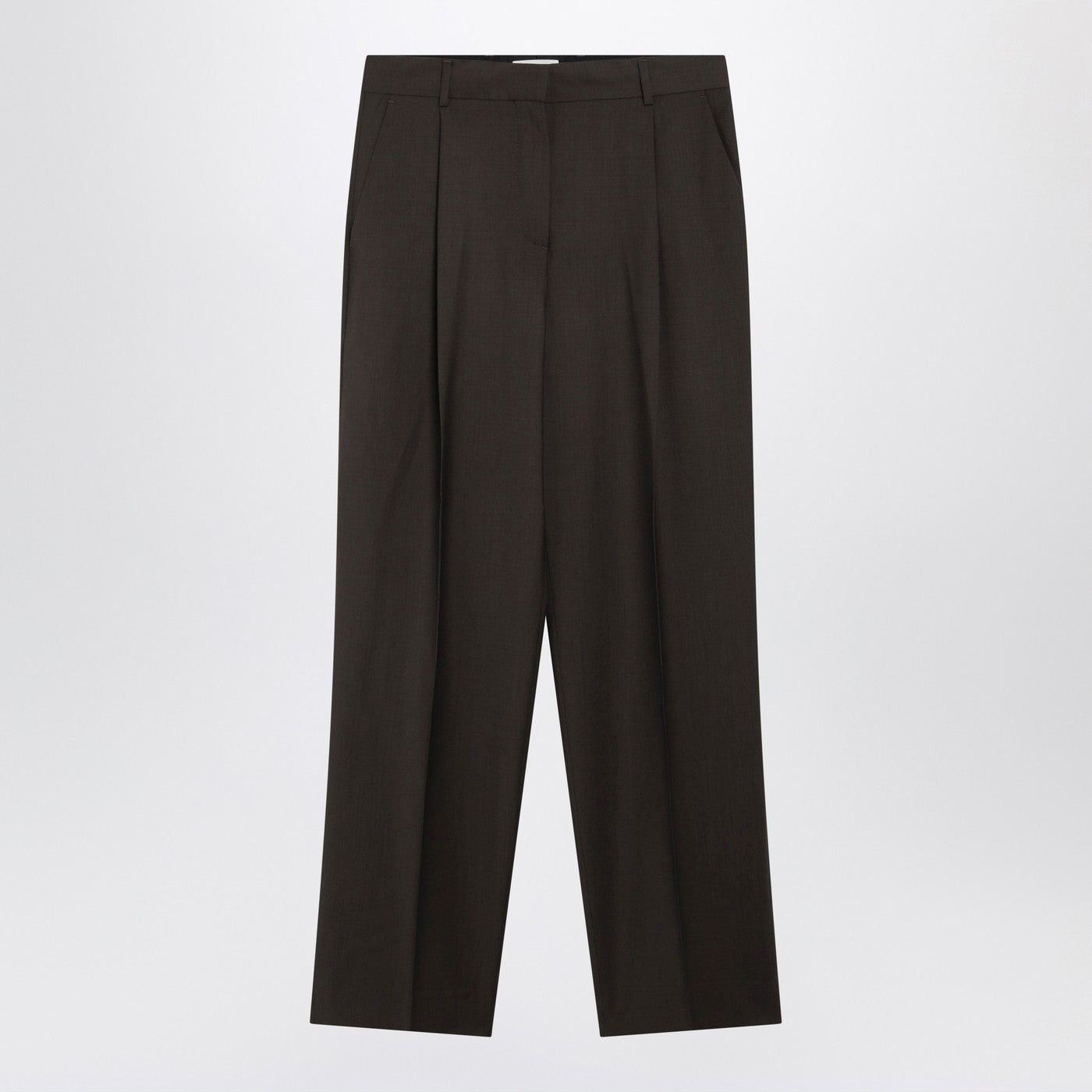 Toteme Toteme Brown Wool Trousers Size 26" / US 2 / IT 38 - 1 Thumbnail