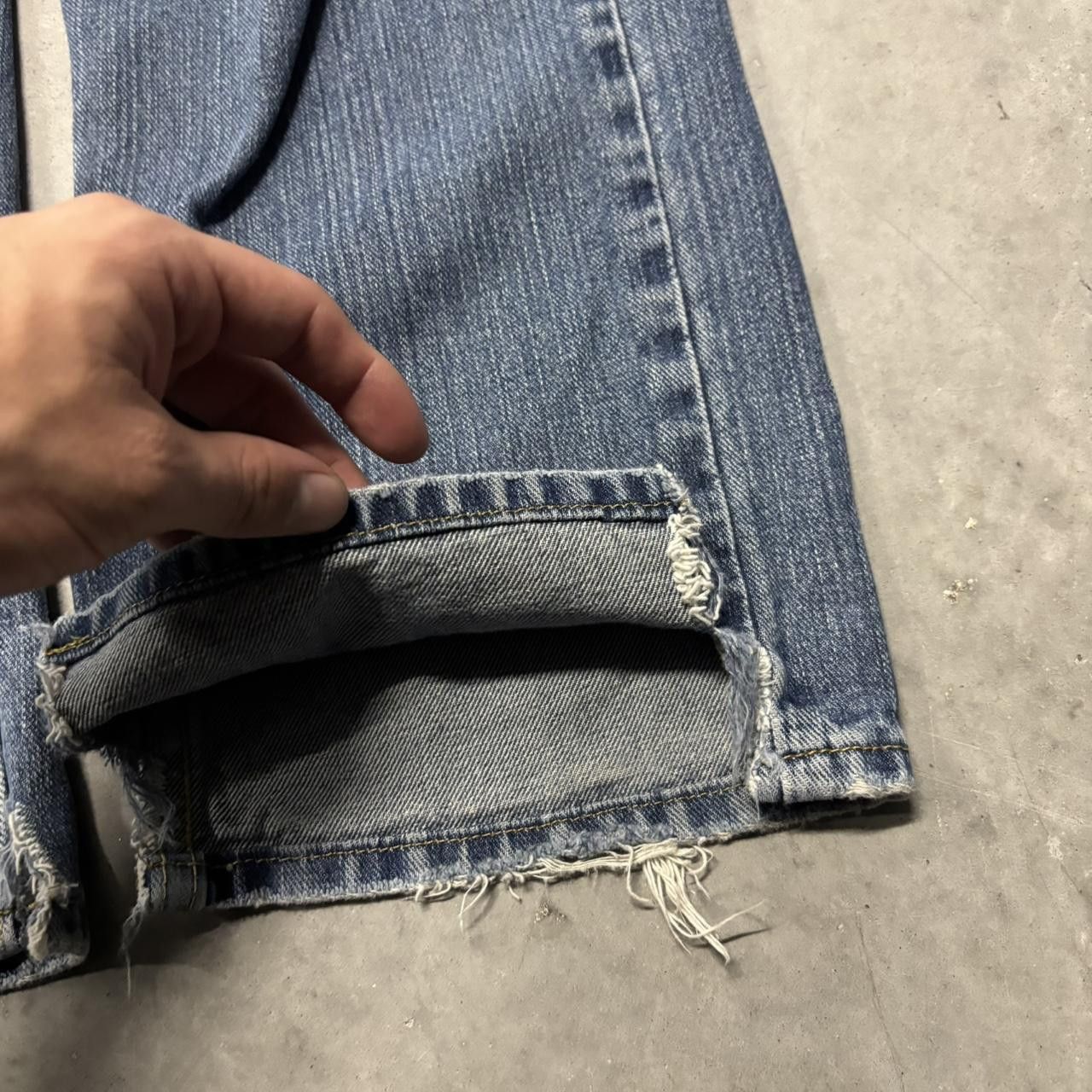 Japanese Brand × Vintage Crazy Vintage Y2K/2000s Grunge Dark Wash Denim Jeans! Size US 34 / EU 50 - 6 Thumbnail