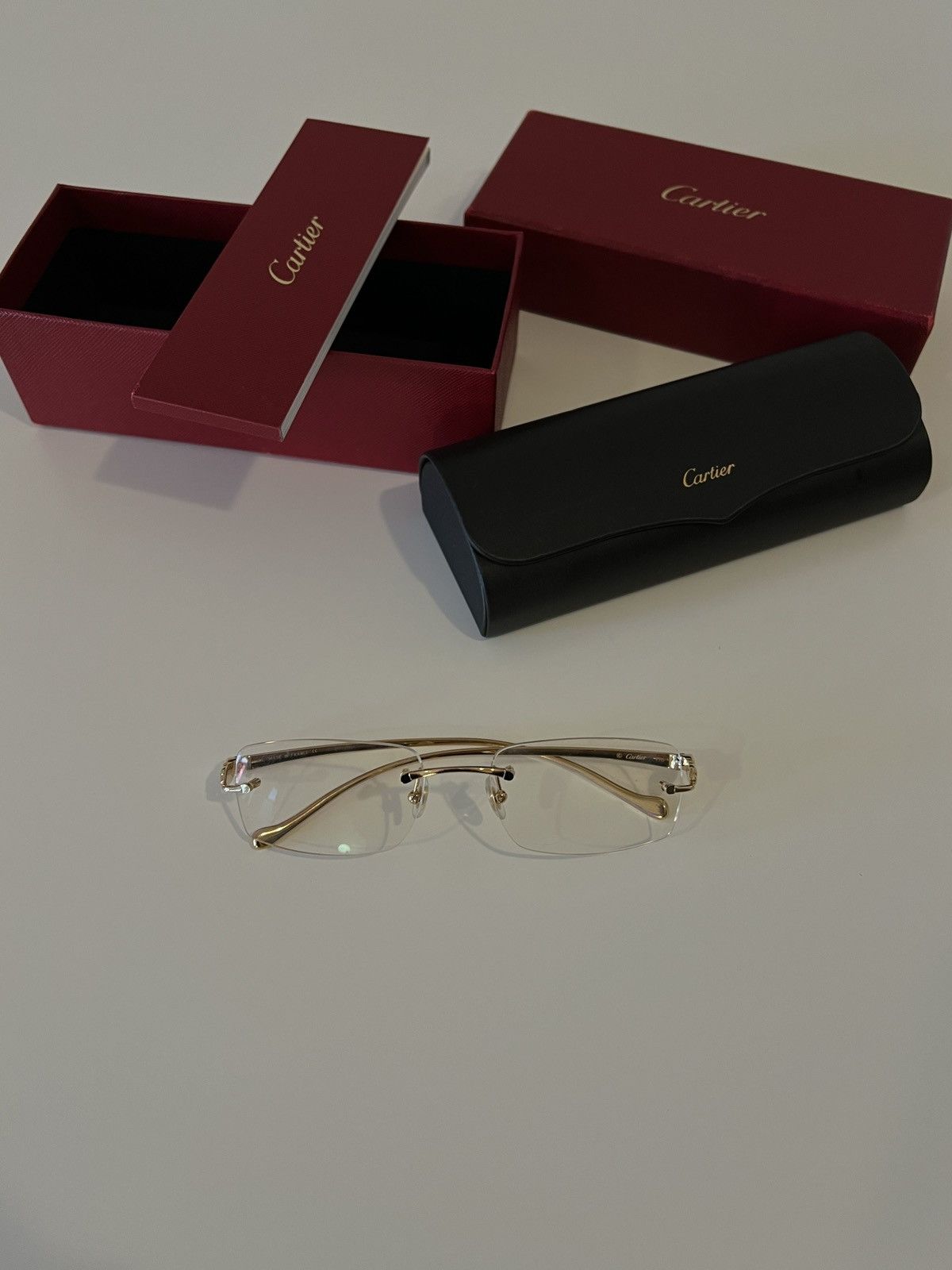 Cartier Cartier Panthere Sunglasses Gold Rimless Size ONE SIZE - 1 Thumbnail